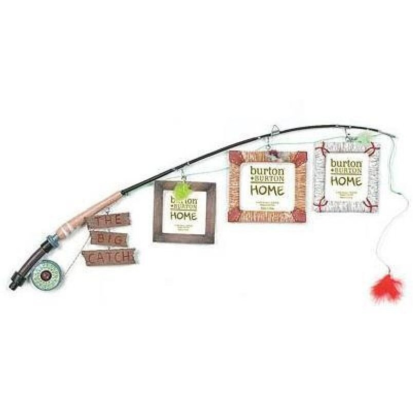 The Big Catch Fly Fishing Pole Photo Picture Holder Frame Themed Decor