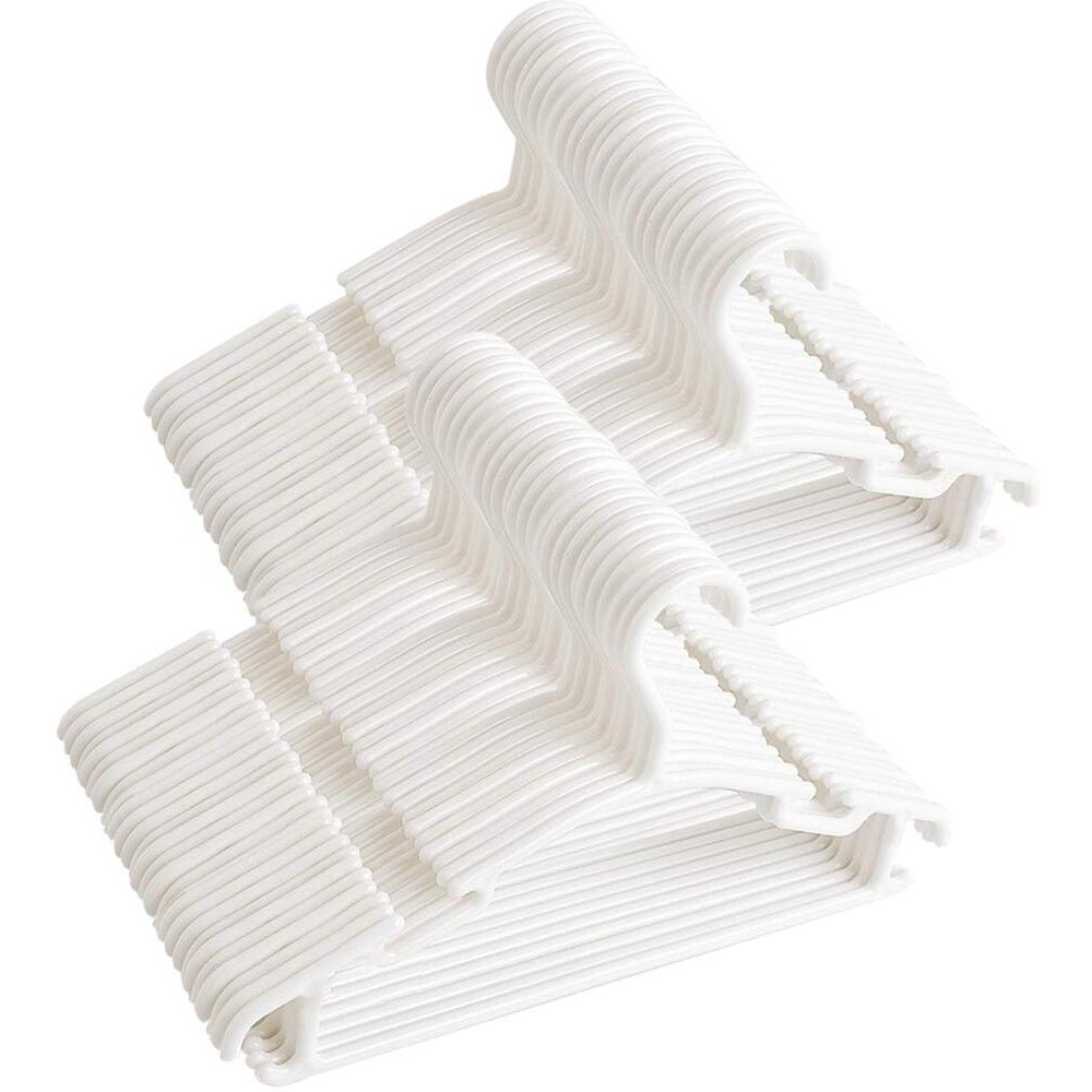 Goodtou Baby Hangers Kids Hanger Plastic Toddler Hangers Childrens Infant White Hangers 80 Pack