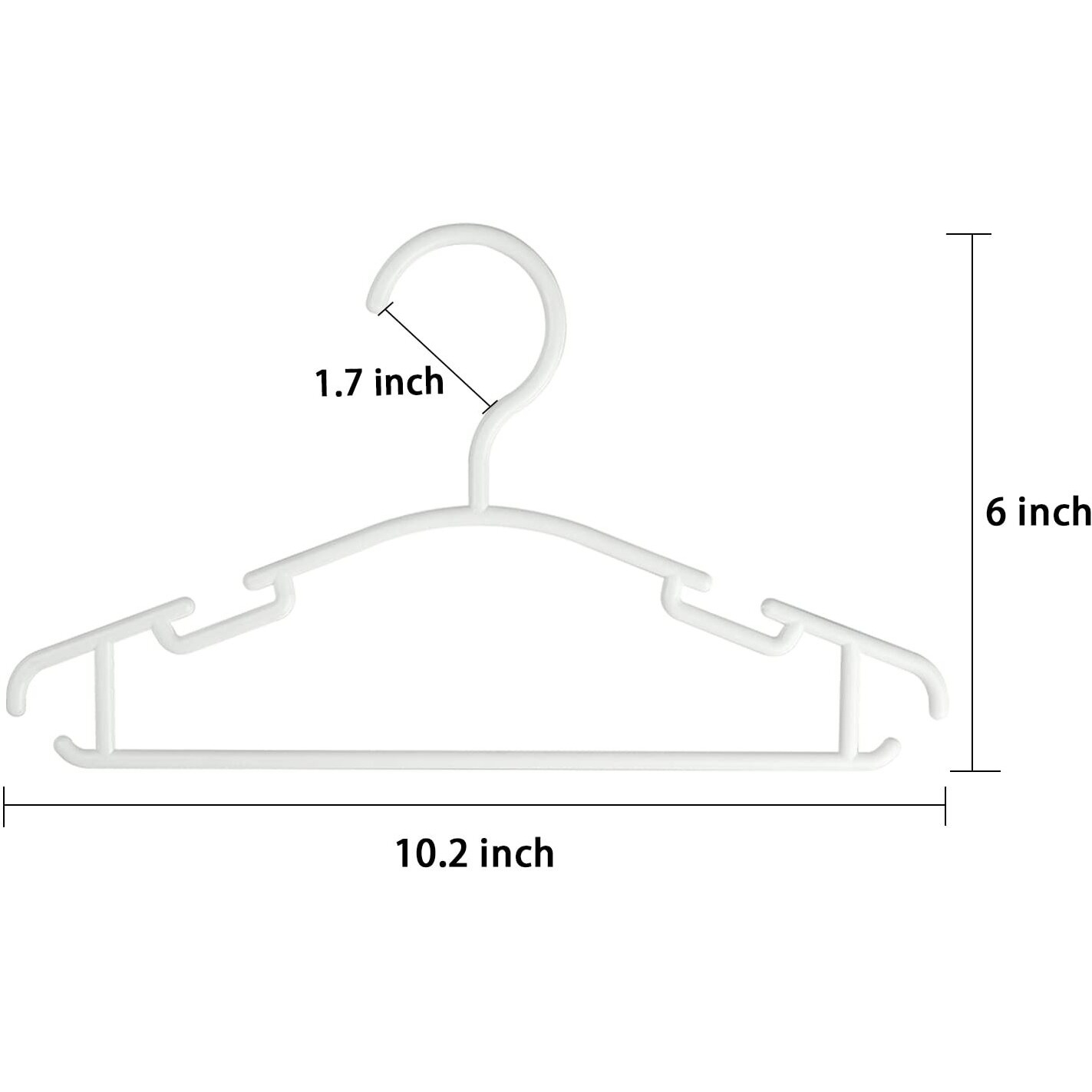 Goodtou Baby Hangers Kids Hanger Plastic Toddler Hangers Childrens Infant White Hangers 80 Pack
