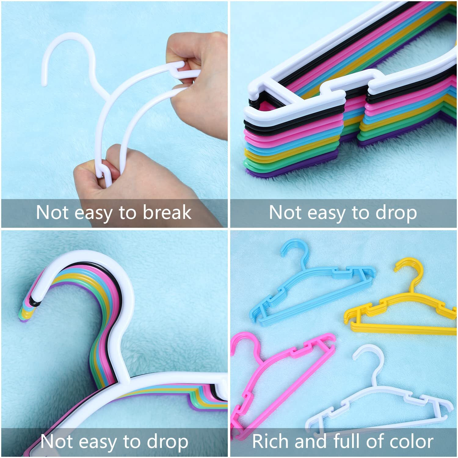 Goodtou Baby Hangers Kids Hanger Plastic Toddler Hangers Childrens Infant White Hangers 80 Pack