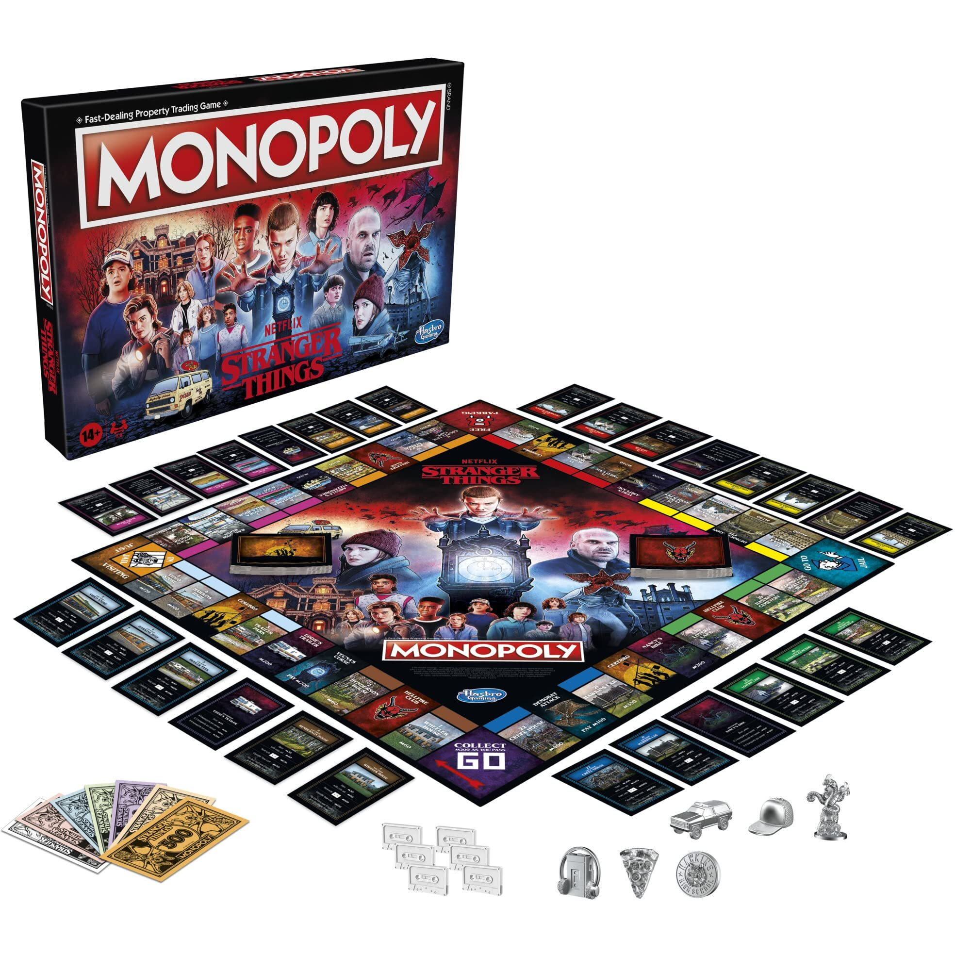 Monopoly Netflix Stranger Things Edition Board Game For Adults And Teens Ages 14+, Game For 2-6 Players, Inspired By Stranger Things Season 4, Multicolor