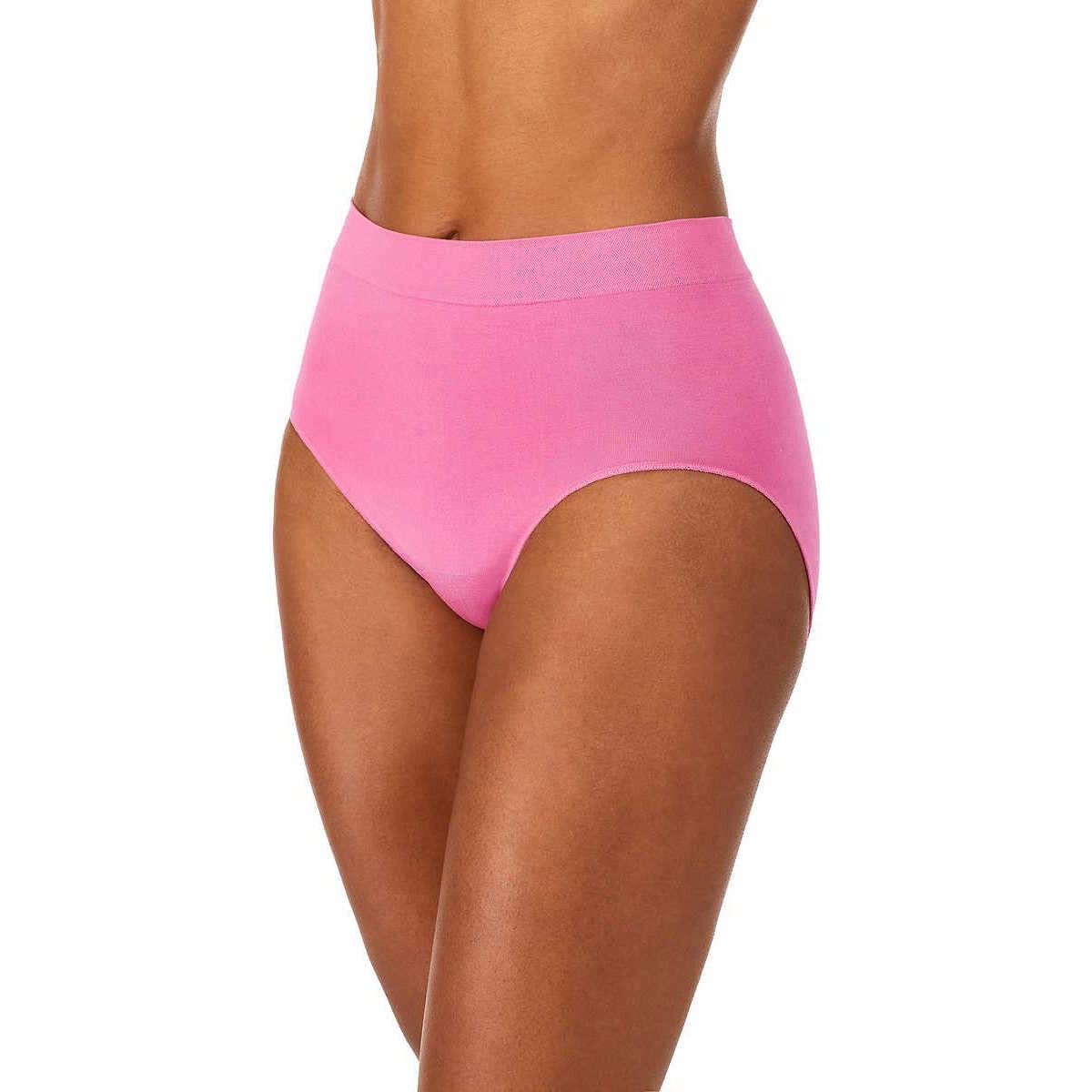 Carole Hochman Women's Panties Size L Comfort Fit Seamless Brief 5-Pack Beige