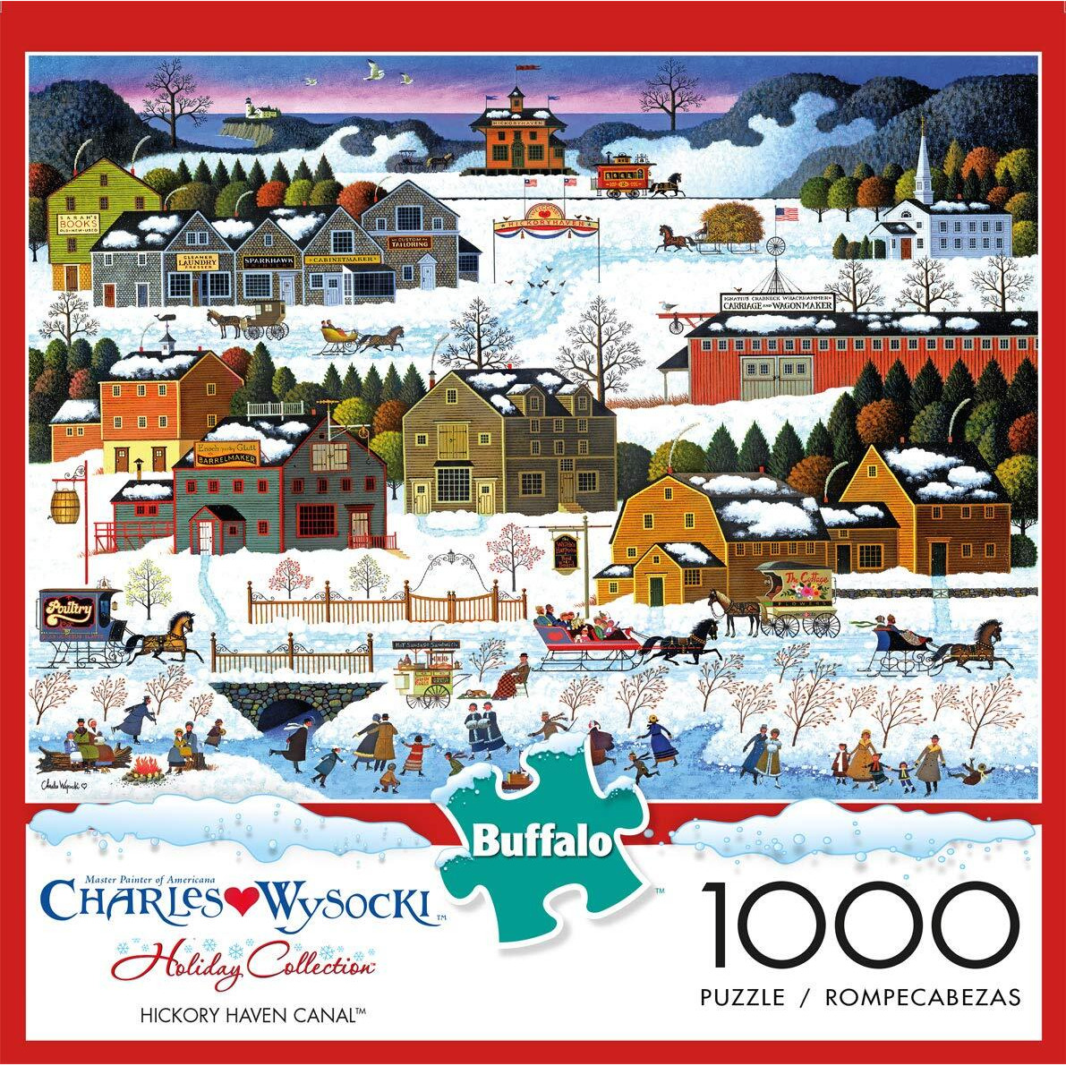 Buffalo Games - Charles Wysocki - Hickory Haven Canal - 1000 Piece Jigsaw Puzzle For Adults Challenging Puzzle Perfect For Game Nights - Finished Puzzle Size Is 26.75 X 19.75