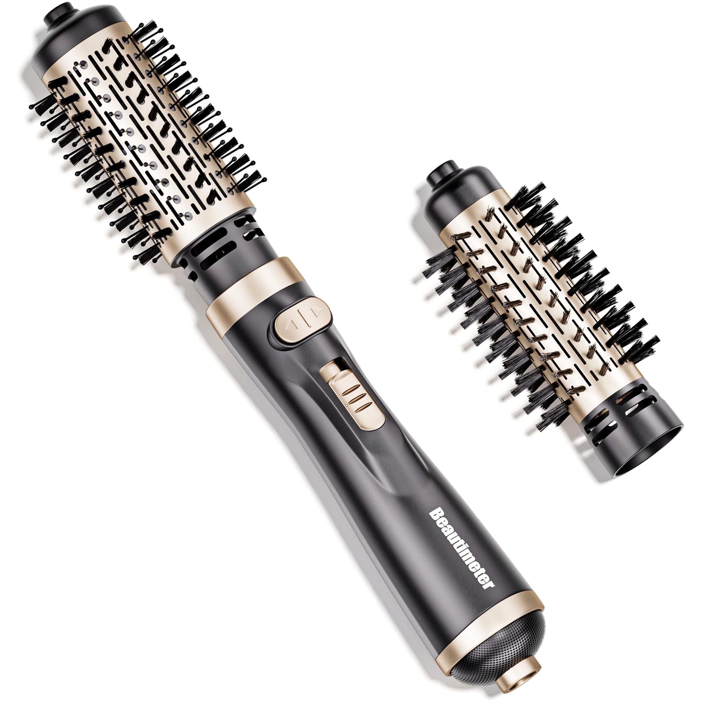 Beautimeter 3-In-1 Hot Air Styler Rotating Blow Dryer Brush With 2-Inch And 1.5-Inch Brushes