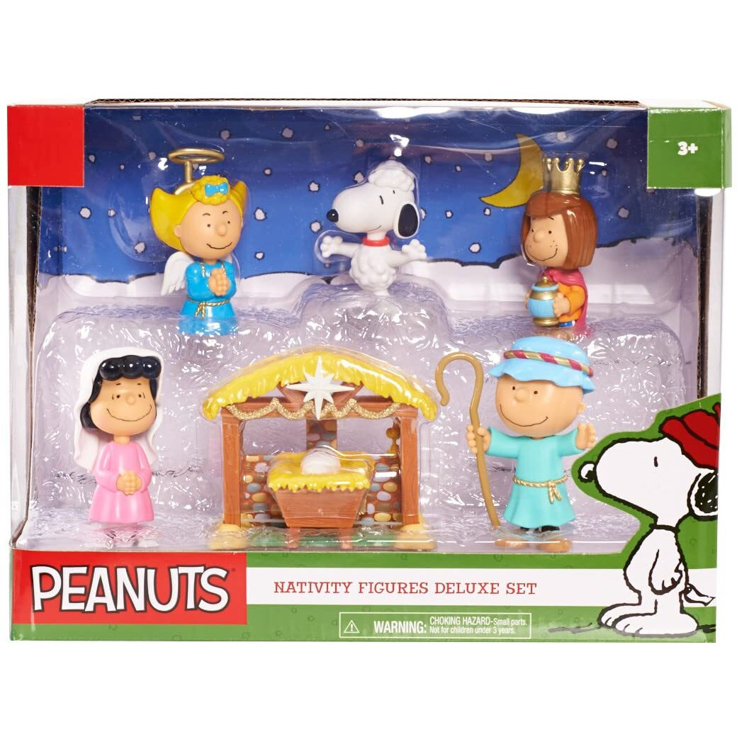 Peanuts Christmas Nativity Figure Set, 8-Inch Collectible Figures, Decorations And Toys, Kids Toys For Ages 3 Up By Just Play