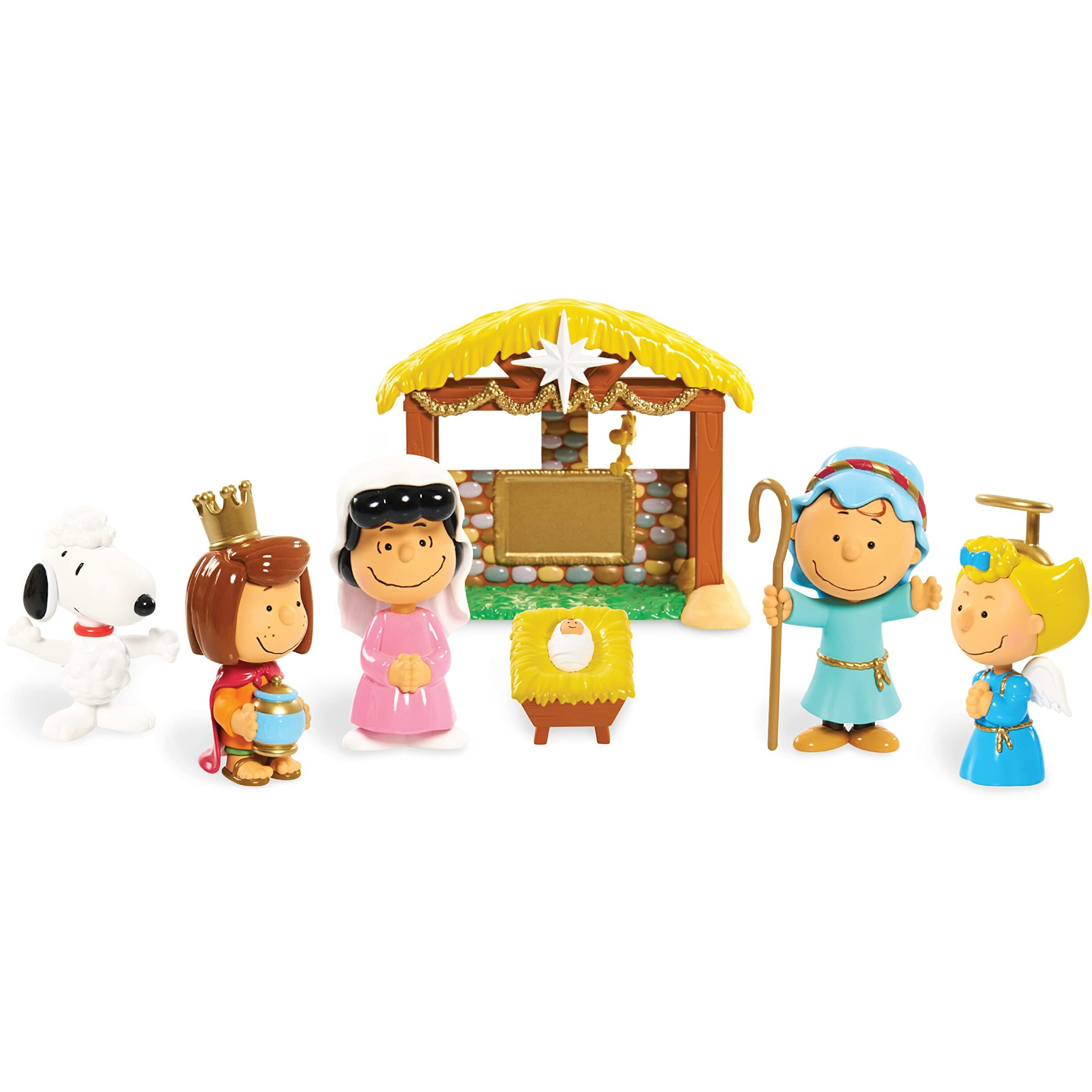 Peanuts Christmas Nativity Figure Set, 8-Inch Collectible Figures, Decorations And Toys, Kids Toys For Ages 3 Up By Just Play