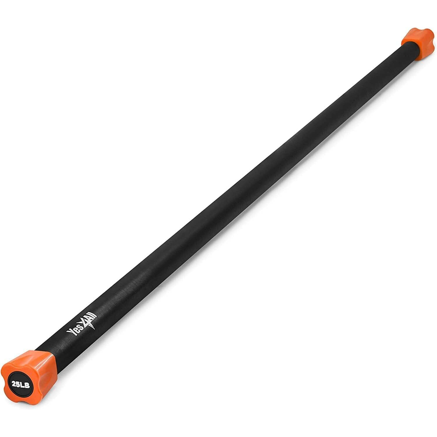 Yes4All Total Body Weighted Workout Bar, Body Bar For Exercise, Therapy, Aerobics, And Yoga, Strength Training 25Lbs