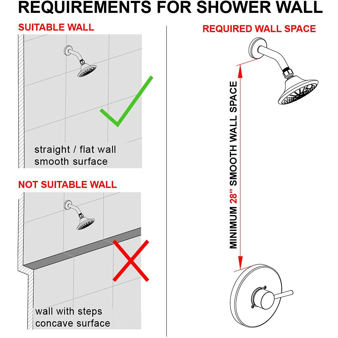 Egretshower Handheld Showerhead & Rain Shower Combo For Easy Reach, 27.5"" Drill-Free Stainless Steel Slide Bar, 5   Of 5-Setting Handheld Shower And Showerhead, With 5Ft Hose -Brush Nickel