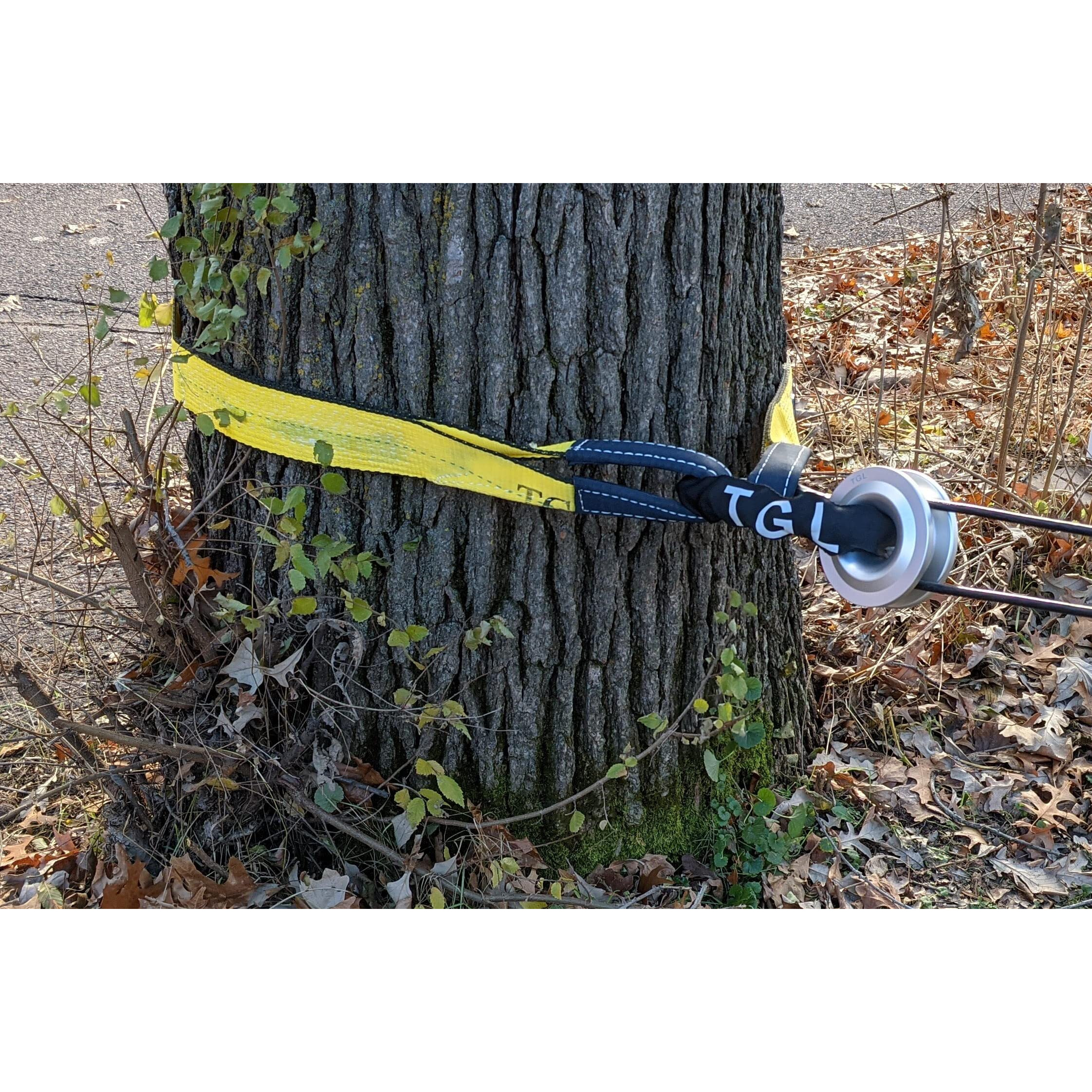 Tgl 3 Inch, 8 Foot Tree Saver, Winch Strap, Tow Strap 30,000 Pound Capacity Yellow