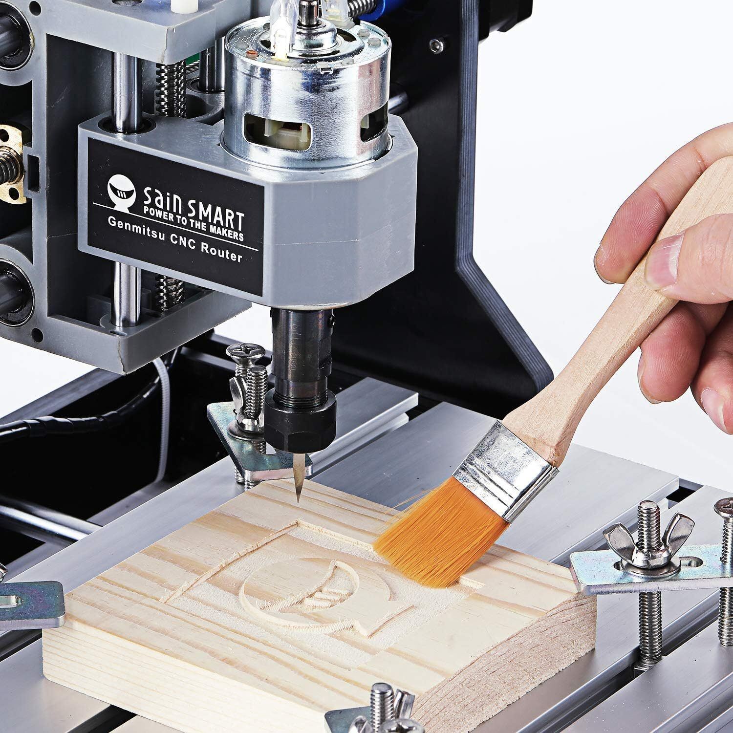 Genmitsu Cnc 3018-Pro Router Kit Grbl Control 3 Axis Plastic Acrylic Pcb Pvc Wood Carving Milling Engraving Machine, Xyz Working Area 300X180X45Mm