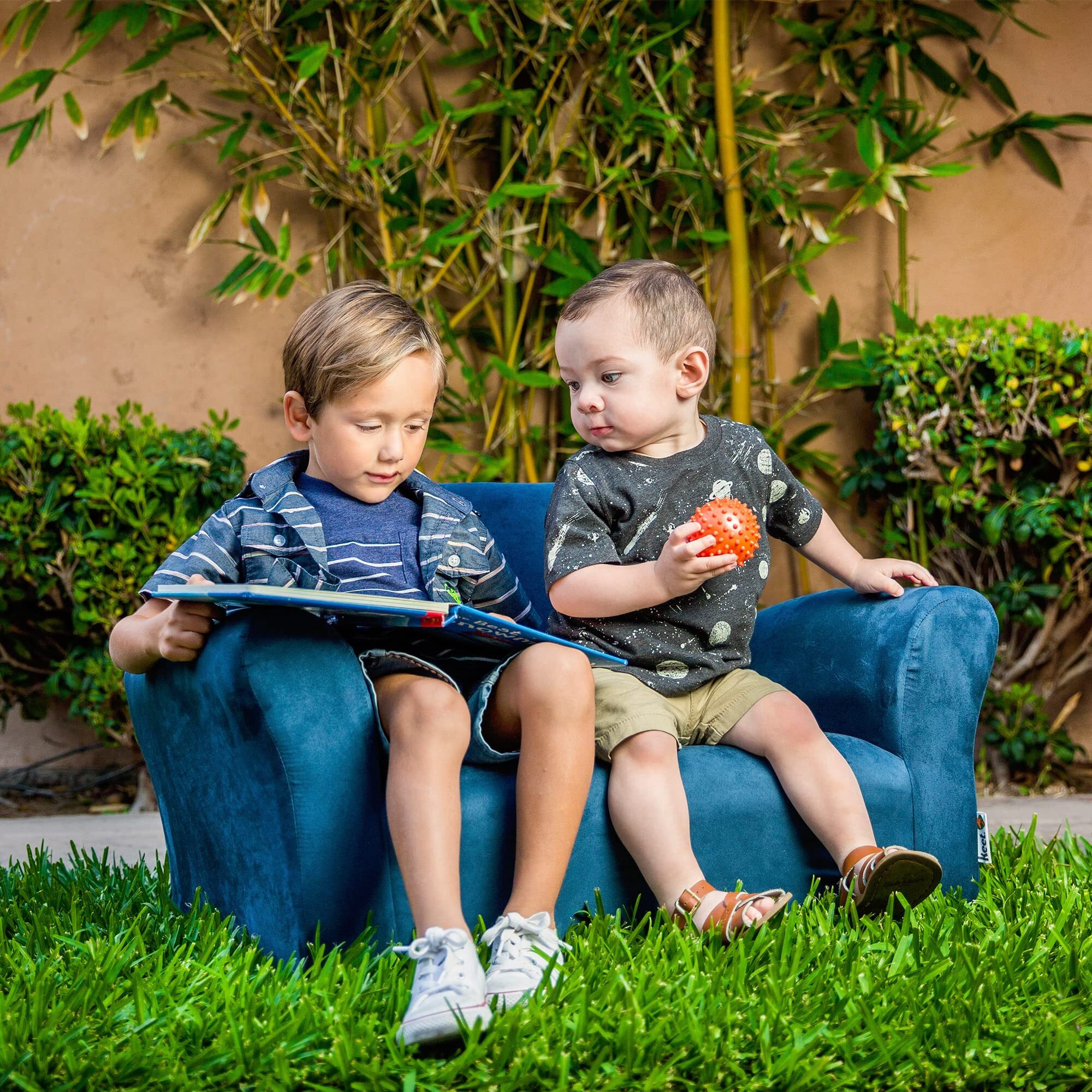 Keet Roundy Childrens Sofa Navy Blue