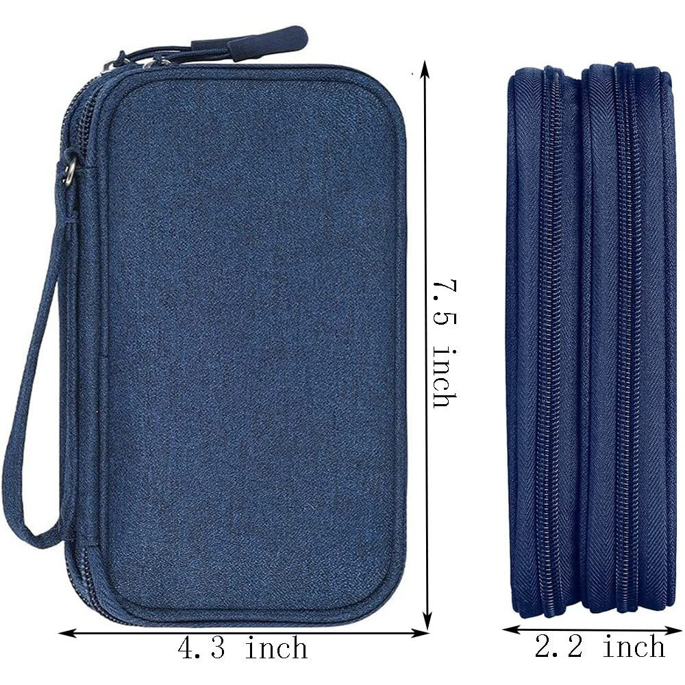 Electronic Organizer Travel Cable Organizer Electronics Accessories Cases,Waterproof Portable Cable Organizer Bag, Travel Gear Carry Bag For Cord, Charger, Flash Drive, Phone, Sd Card, Navy Blue