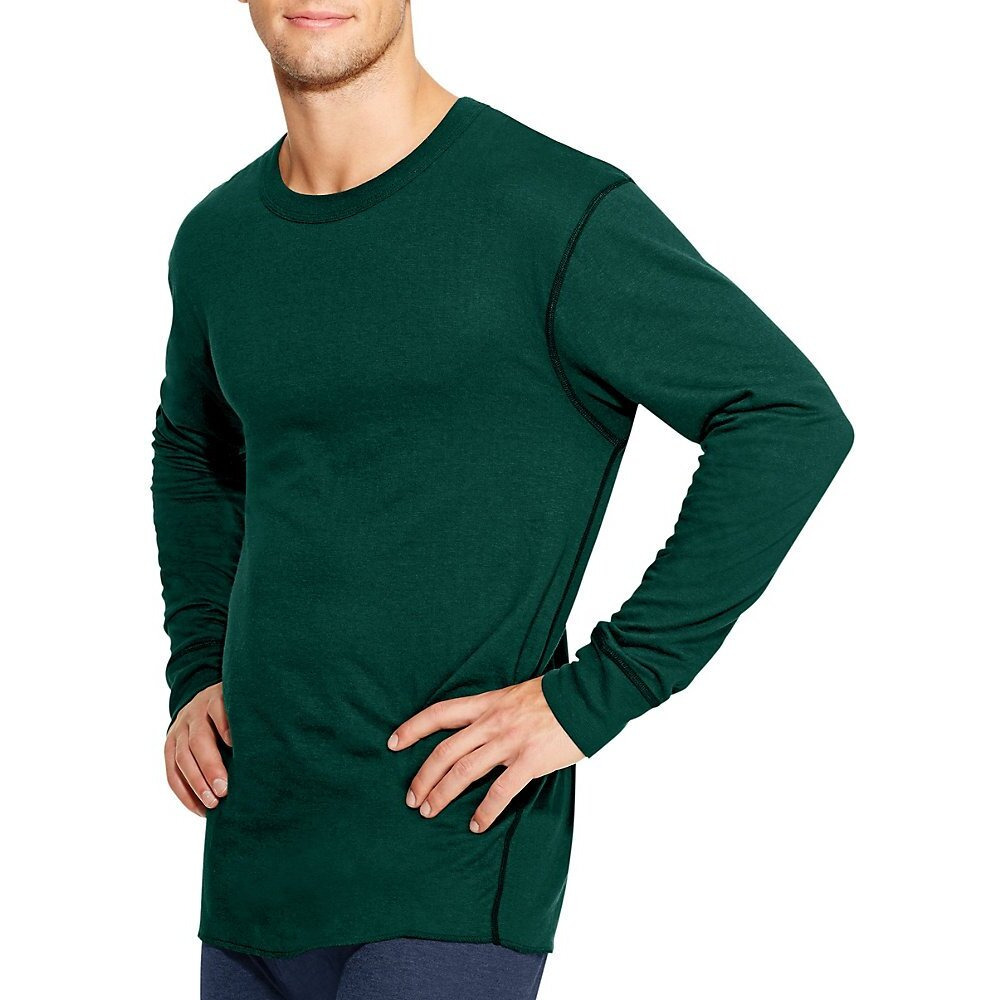 Duofold Men's Mid-Weight Wicking Crew Neck Top, Forest Grove, Medium