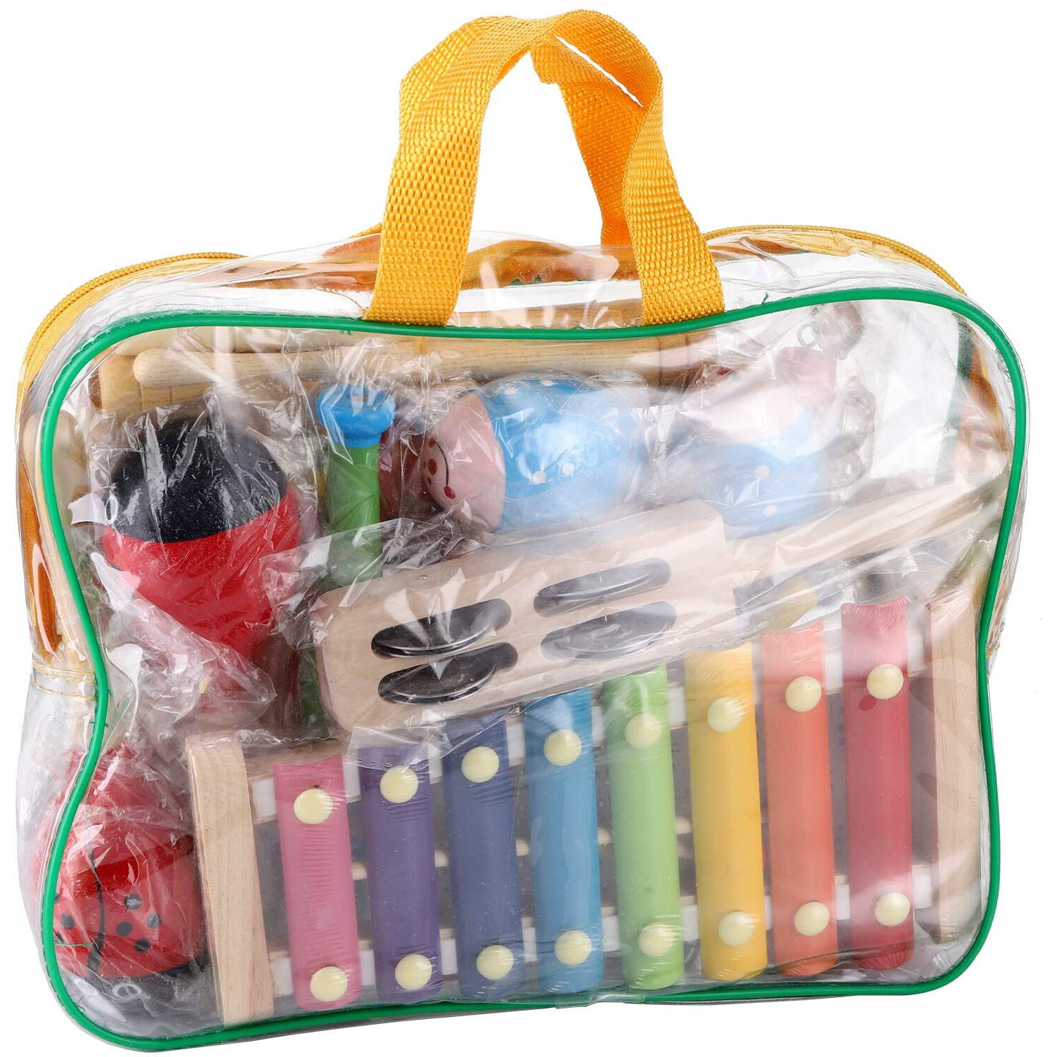 Yopay Toddler Musical Instruments, Kids Wooden Percussion Instruments Toys, Baby Rhythm Music Education Toys Set For Preschool Educational Early Learning, Boys And Girls With Storage Bag