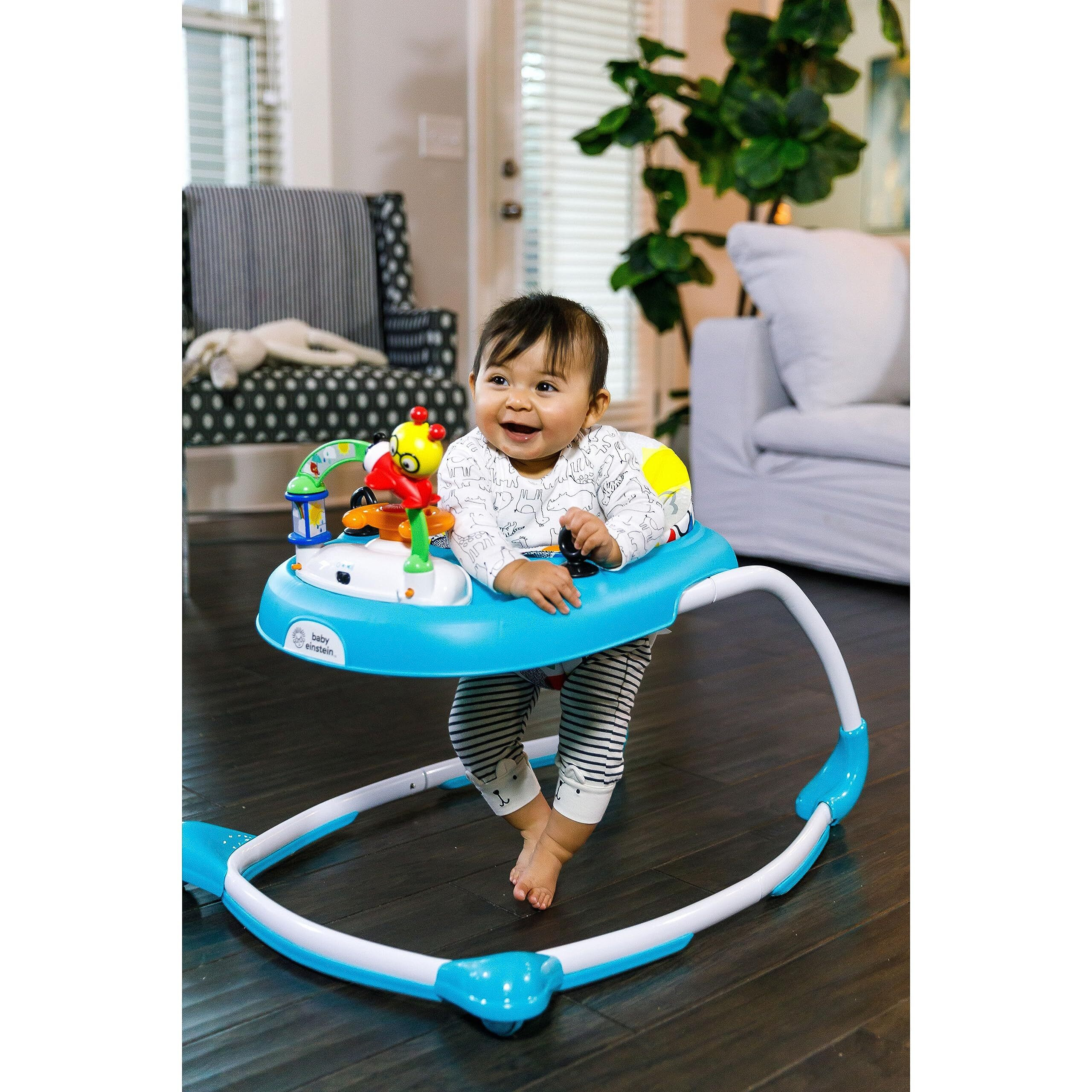 Baby Einstein Sky Explorers Baby Walker Activity Center And Sensory Play Learning-Toy With Lights, Songs And Sounds, Age 6 Months+, Blue