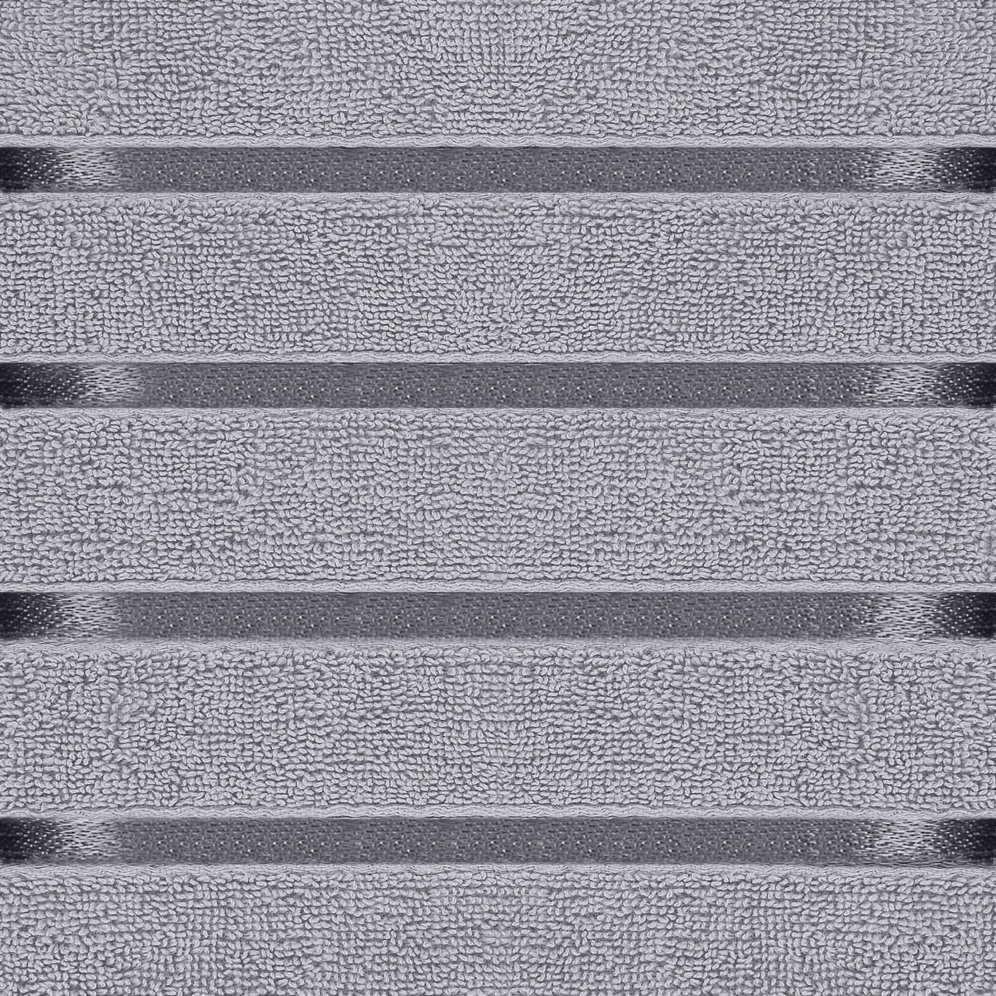 Utopia Towels 8-Piece Luxury Towel Set, 2 Bath Towels, 2 Hand Towels, And 4 Wash Cloths, 600 Gsm Ring Spun Cotton Highly Absorbent Viscose Stripe Towels Ideal For Everyday Use (Cool Grey)