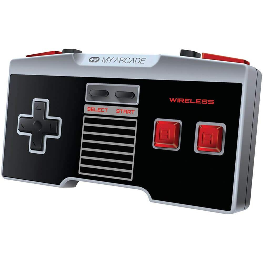 My Arcade Gamepad Classic - Wireless Game Controller - Compatible With Nintendo Nes Classic Edition, Wii, Wii U - Adapter Included - 30 Feet Range - Home Button - Battery Powered - Ergonomic Design