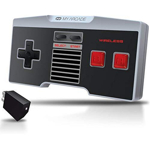 My Arcade Gamepad Classic - Wireless Game Controller - Compatible With Nintendo Nes Classic Edition, Wii, Wii U - Adapter Included - 30 Feet Range - Home Button - Battery Powered - Ergonomic Design