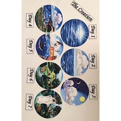 6"" Creation Circles Felt Figures For Flannel Board Bible Stories-Precut
