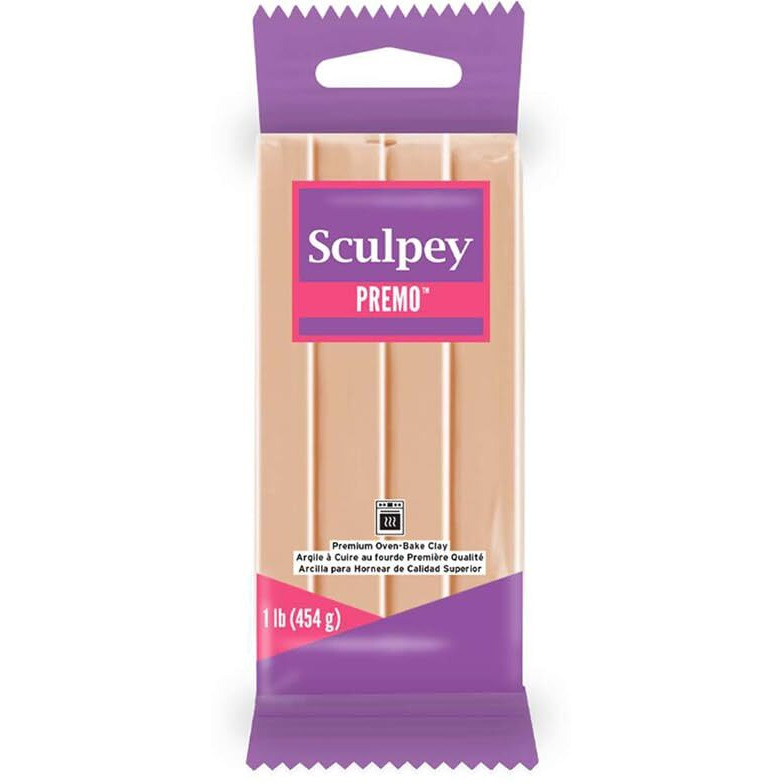 Sculpey Premo Polymer Oven-Bake Clay, Beige, Non Toxic, 1 Lb. Bar, Great For Jewelry Making, Holiday, Diy, Mixed Media And Home D  Cor Projects. Premium Clay Perfect For Clayers And Artists.