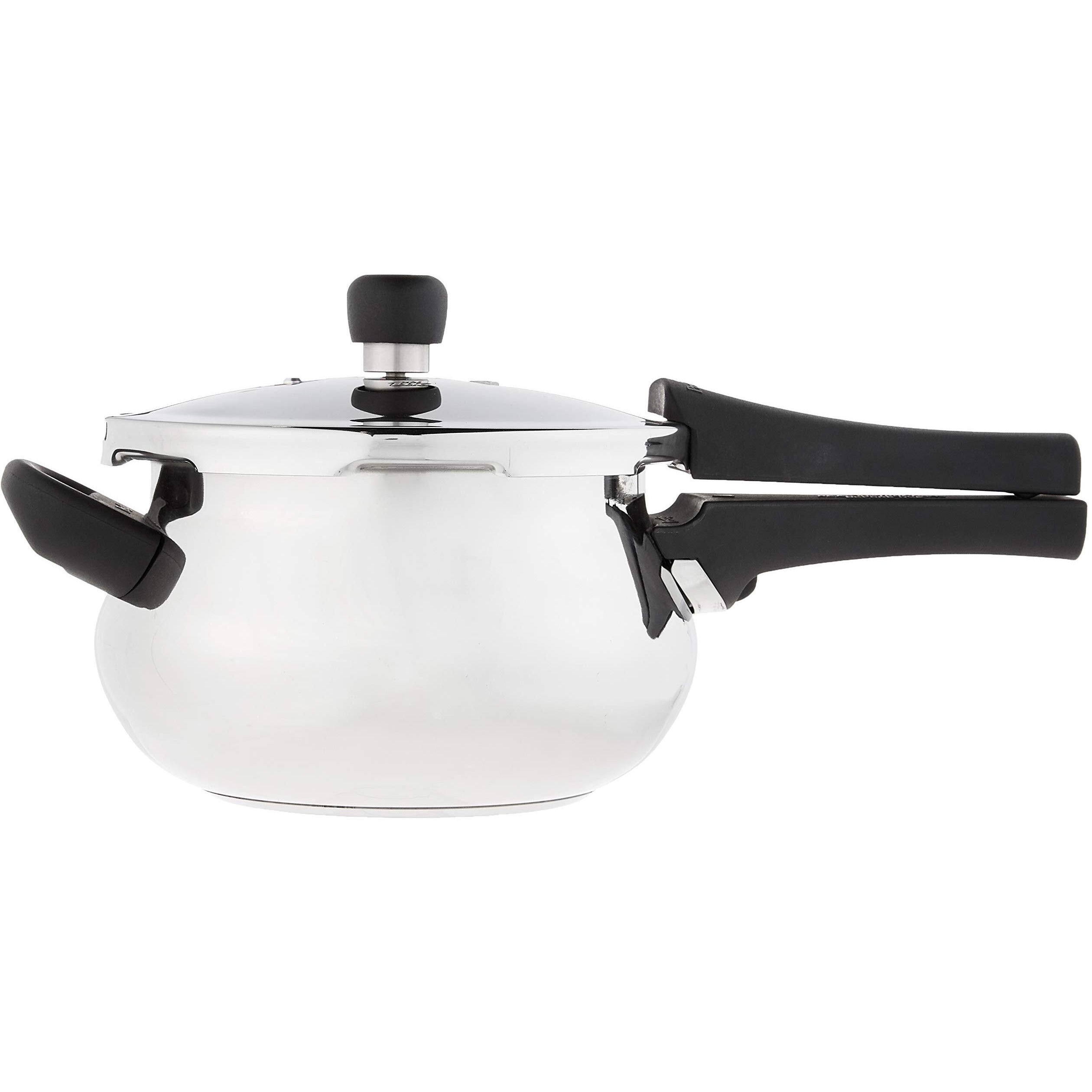 Prestige Deluxe Stainless Steel Mini Handi Pressure Cooker, 3.3-Liter