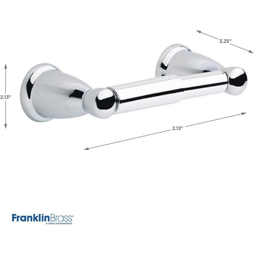 Franklin Brass Kinla (3-Pack) Bathroom Set Polished Chrome 24"" Towel Bar Racks,Toilet Paper Holder, Hand Towel Holder | Bathroom Accessory Set Towel Holder Hardware Set Kin3Pc-Pc