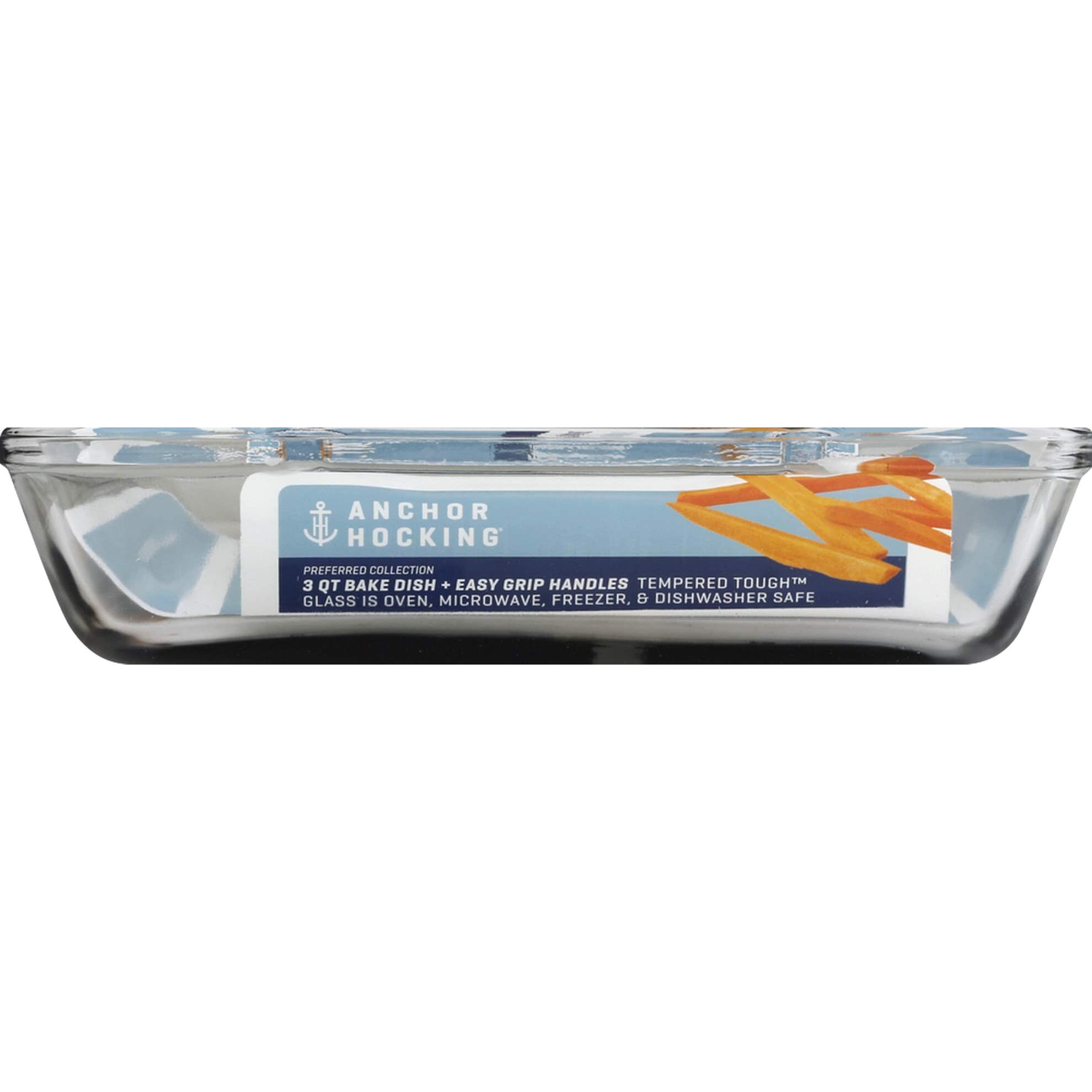 Anchor Hocking Bake Dish, 3 Quart, Clear