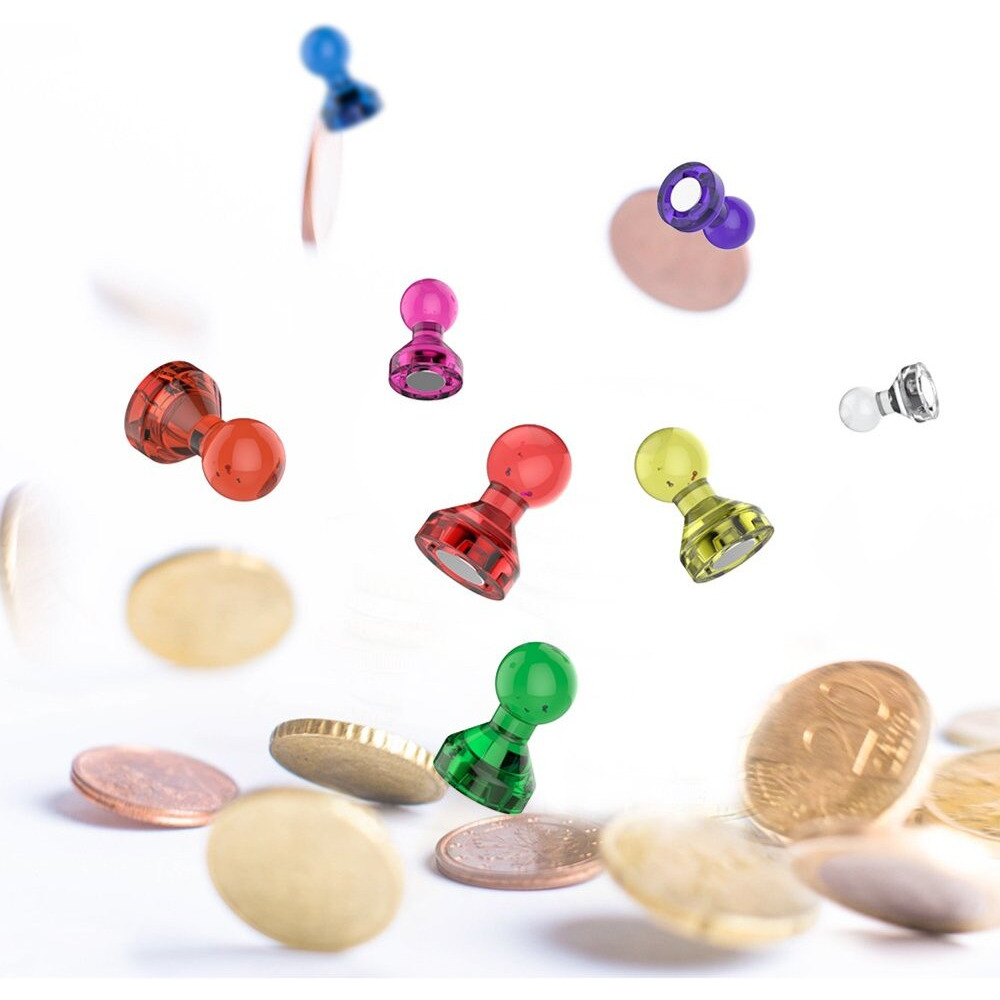 Push Pin Magnets, Fridge Magnets, Tiergrade 60 Pack 7 Assorted Color Strong Magnets, Use At Home School Classroom And Office Magnets, Magnets For Refrigerator Dry Erase Board And Whiteboard Magnets