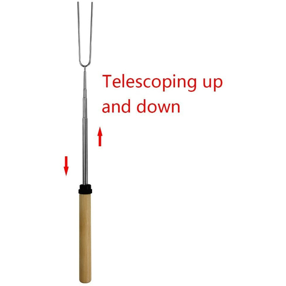 Jtshy Marshmallow Roasting Sticks,Marshmallow Sticks Kit Extending Roaster 32 Inch Set Of 8 Telescoping Stainless Steel. Smores Skewers & Hot Dog Forks Kids Camping Campfire Fire Pit Accessories.