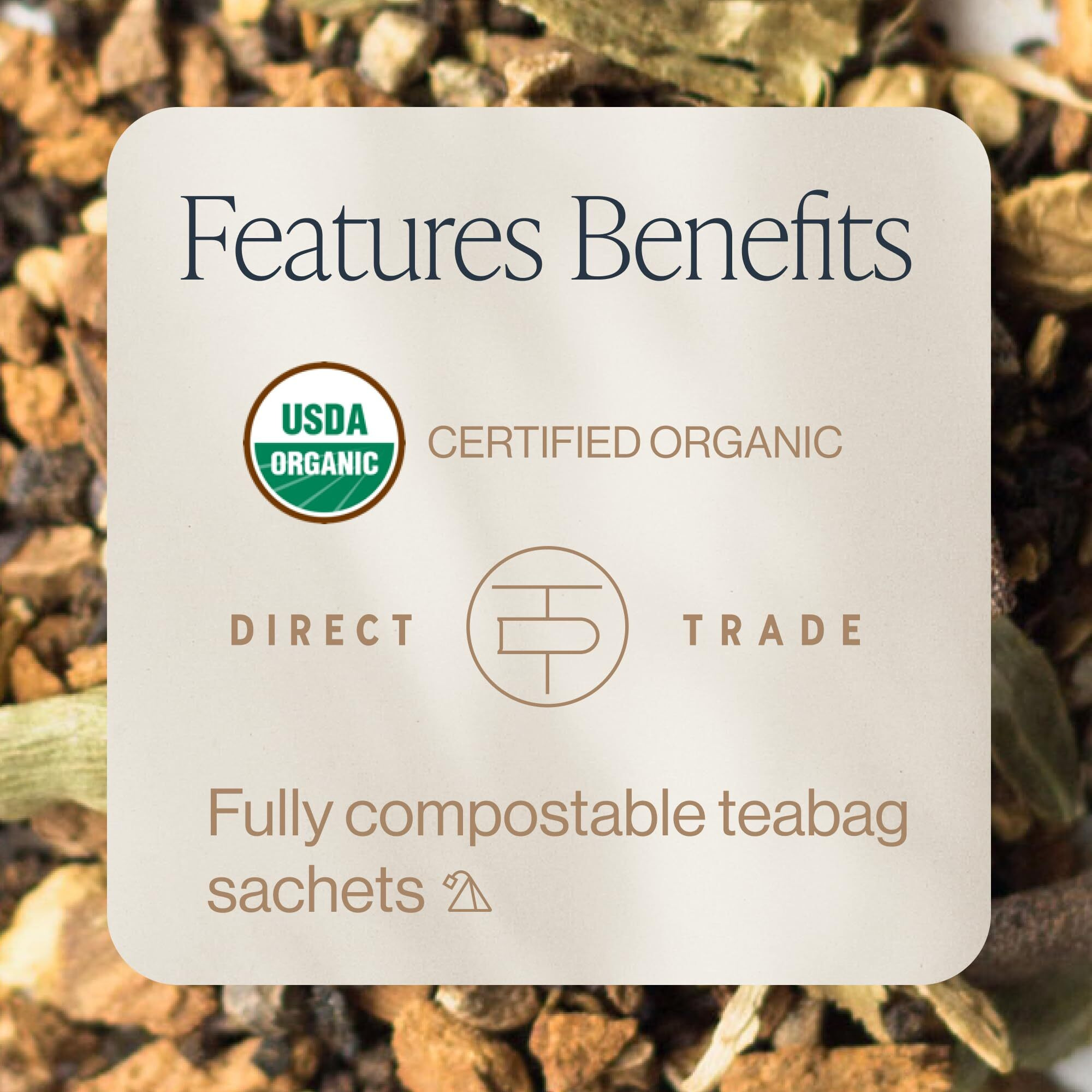 Rishi Tea Masala Chai Tea | Usda Organic Direct Trade Sachet Tea Bags, Certified Kosher Assam Black Tea Blend With Whole Spices, Energizing & Caffeinated | 15 Count (Pack Of 1)