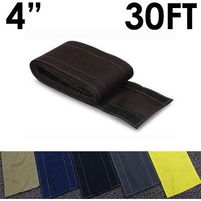 Electriduct 4"" Safcord Carpet Cord Cover Strip Secure And Hide Floor Cables And Wires - 30 Feet - Black | Works Only On Commercial Carpet, Barber And Loop Style Rugs