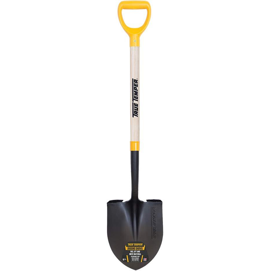 True Temper 2585900 D-Grip Digging Shovel With Hardwood Handle, 24 Inch