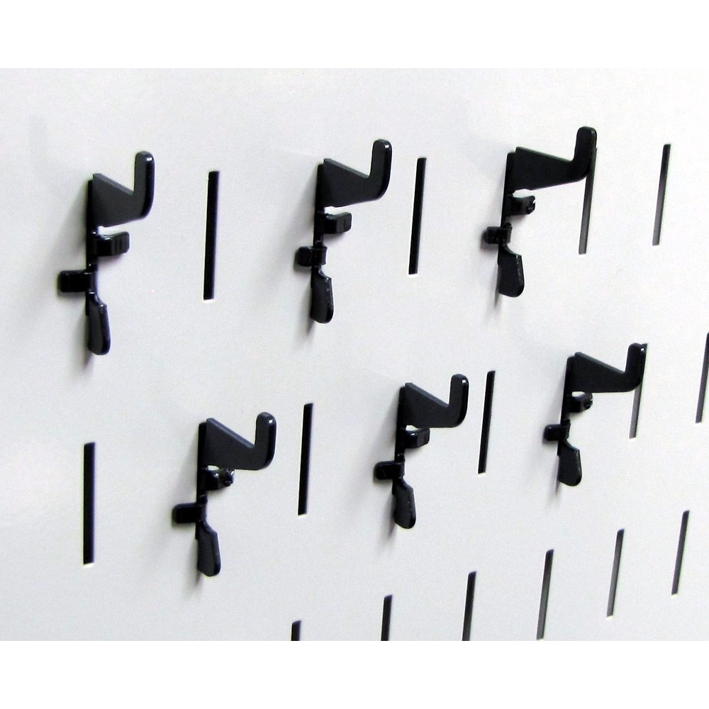 Wall Control Pegboard Standard Slotted Hook Pack - Slotted Metal Pegboard Hooks For Wall Control Pegboard And Slotted Tool Board - Black
