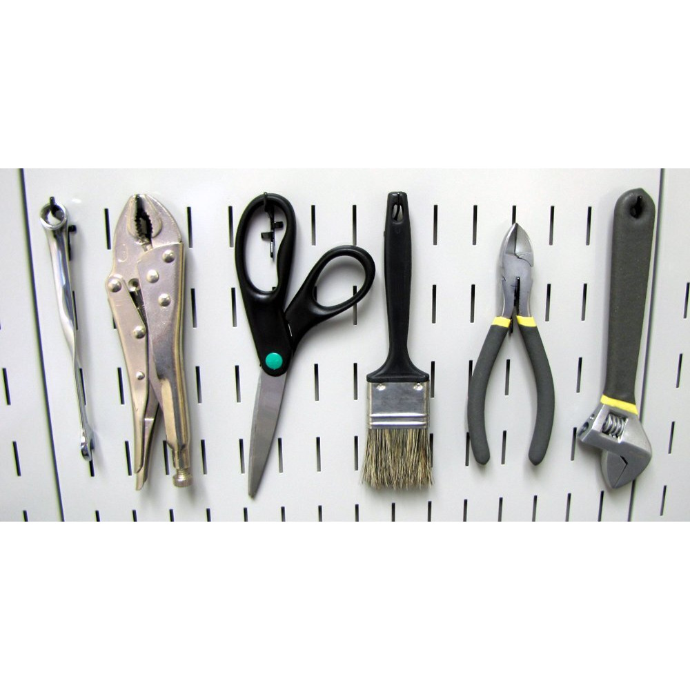 Wall Control Pegboard Standard Slotted Hook Pack - Slotted Metal Pegboard Hooks For Wall Control Pegboard And Slotted Tool Board - Black