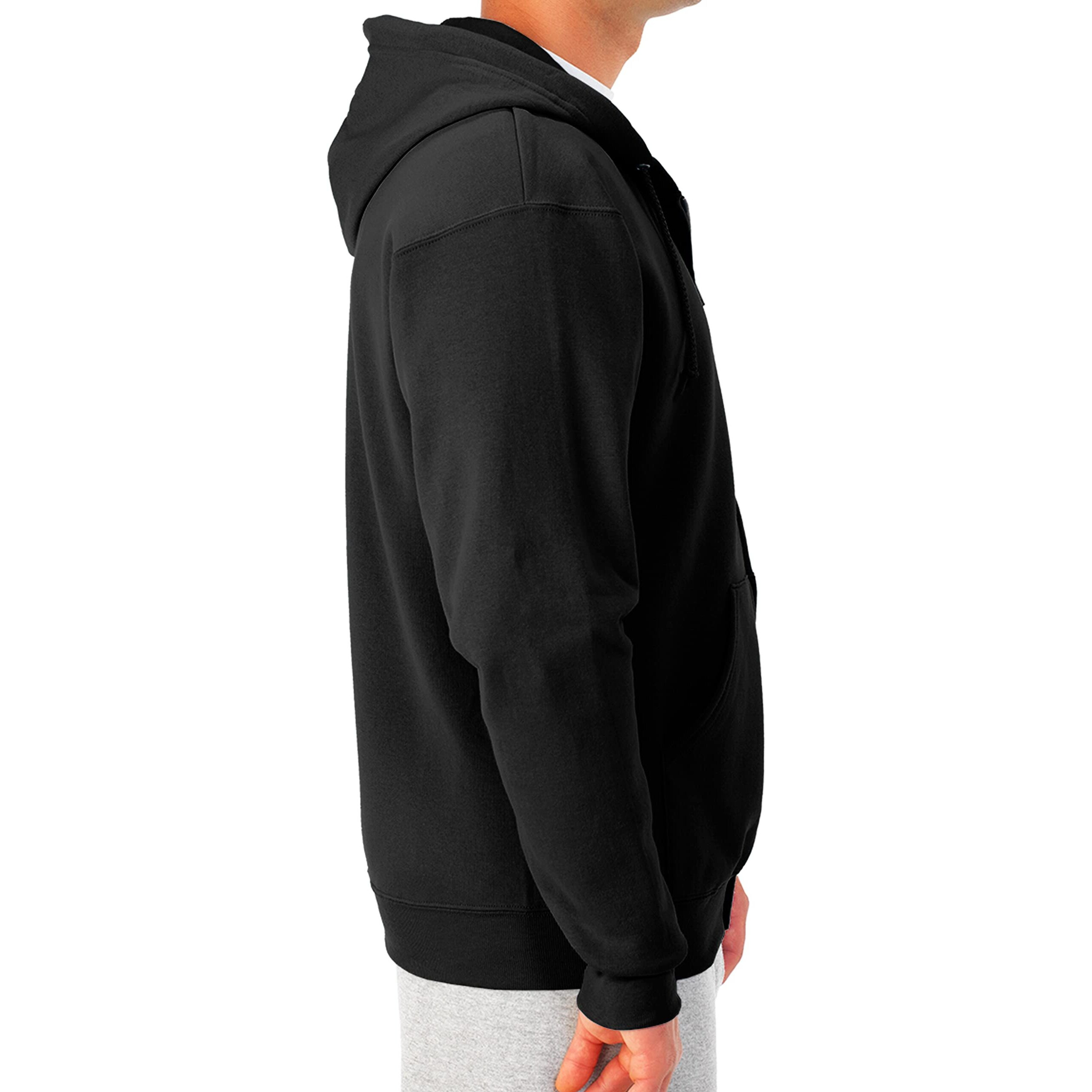 Jerzees -Men's Nublend -Fleece -Sweatshirts & -Hoodies, Full Zip-Black, Medium