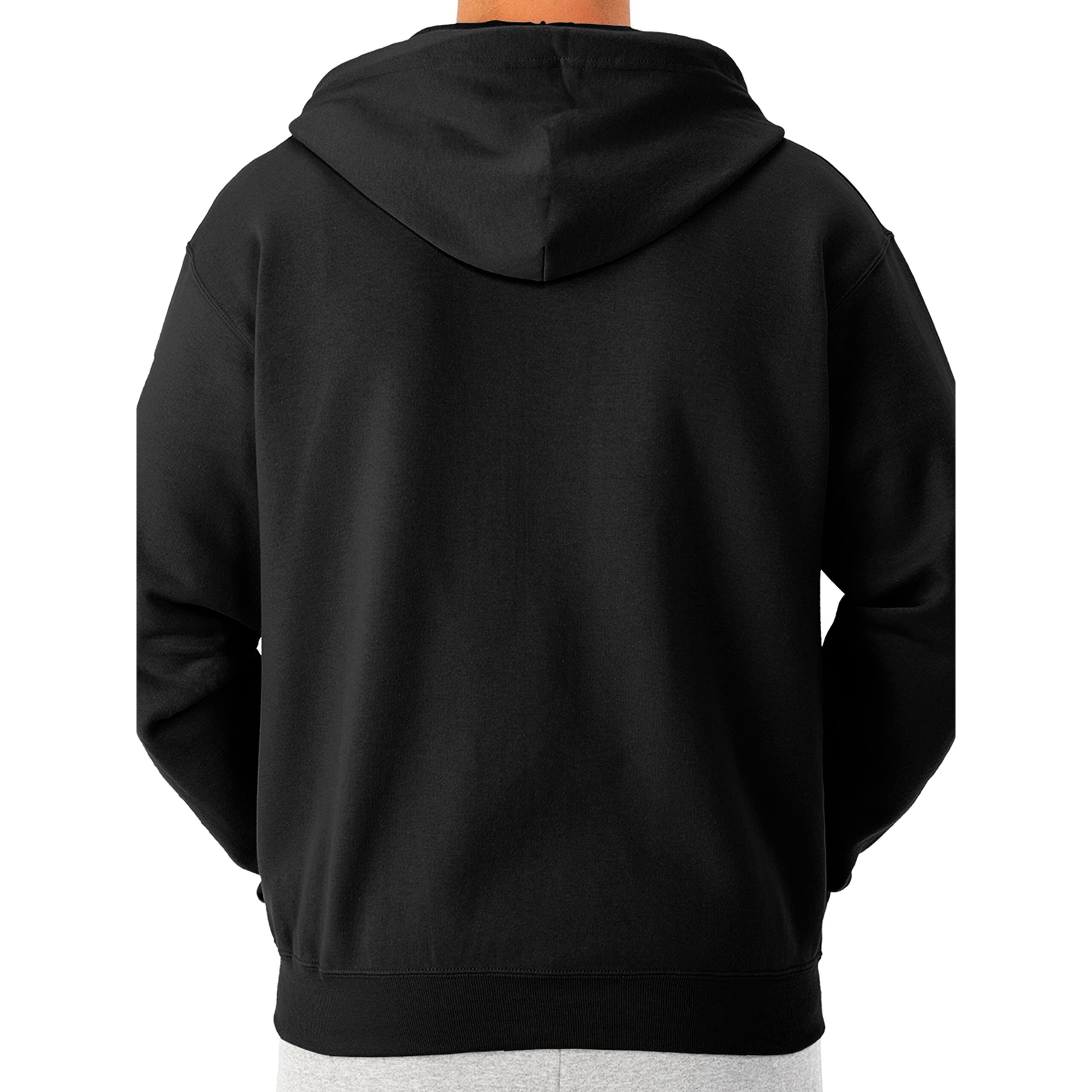 Jerzees -Men's Nublend -Fleece -Sweatshirts & -Hoodies, Full Zip-Black, Medium