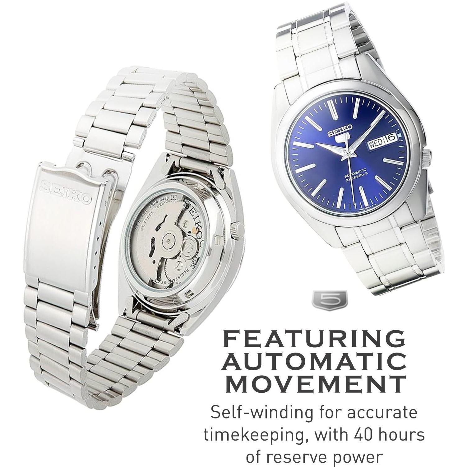 Seiko Men's Snkl43 "&quotSeiko 5"" Stainless Steel Automatic Watch