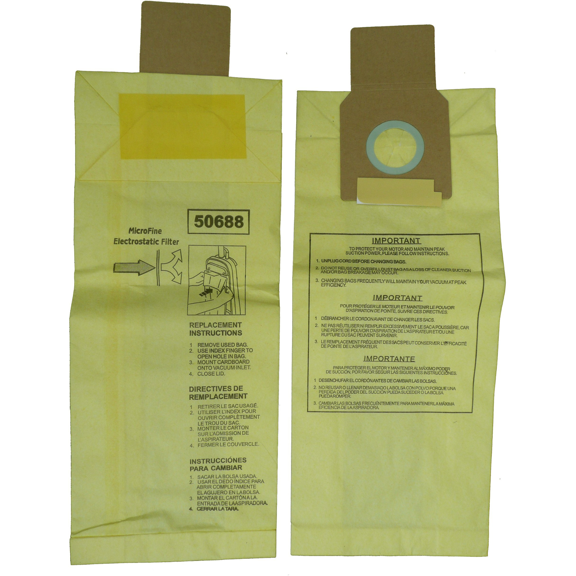 Envirocare Replacement Micro Filtration Vacuum Cleaner Dust Bags Made To Fit Kenmore Upright Type U/L/O 50688 And 50690, Panasonic Type U-2, Miele Type Z 6 Pack