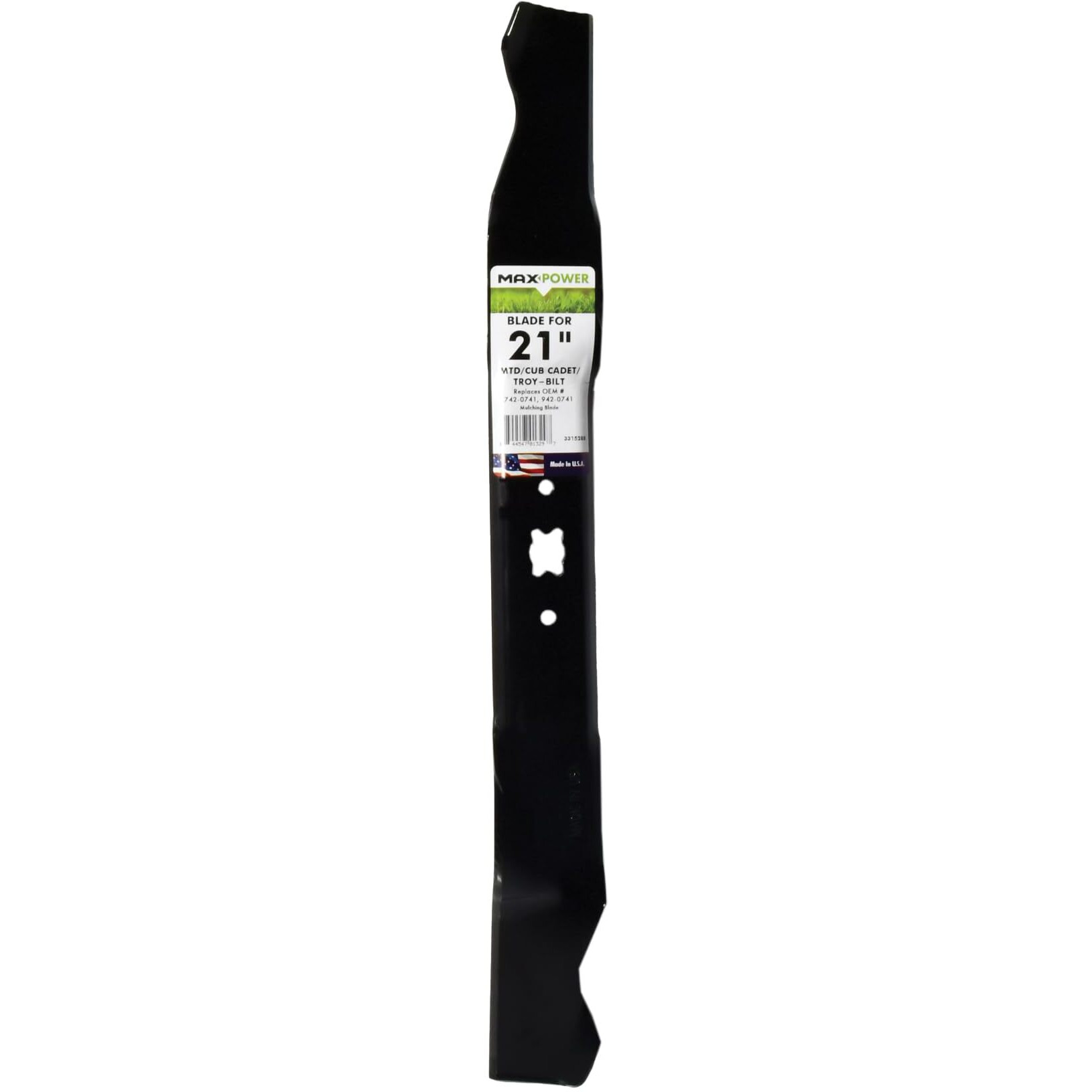 Maxpower 331528B Mulching Blade For 21 Inch Cut Mtd/Cub Cadet/Troy-Bilt Replaces 742-04100, 742-0741, 742-0741A, 942-0741, 942-0741A Black