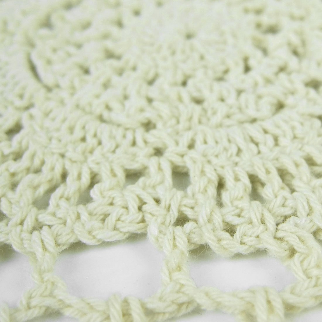 Phantomon Lace Doilies Handmade Crochet Placemats Cotton Doilies Cloth Lace, Pack Of 4, Oval Shape, 12 X 17 Inch (Beige)