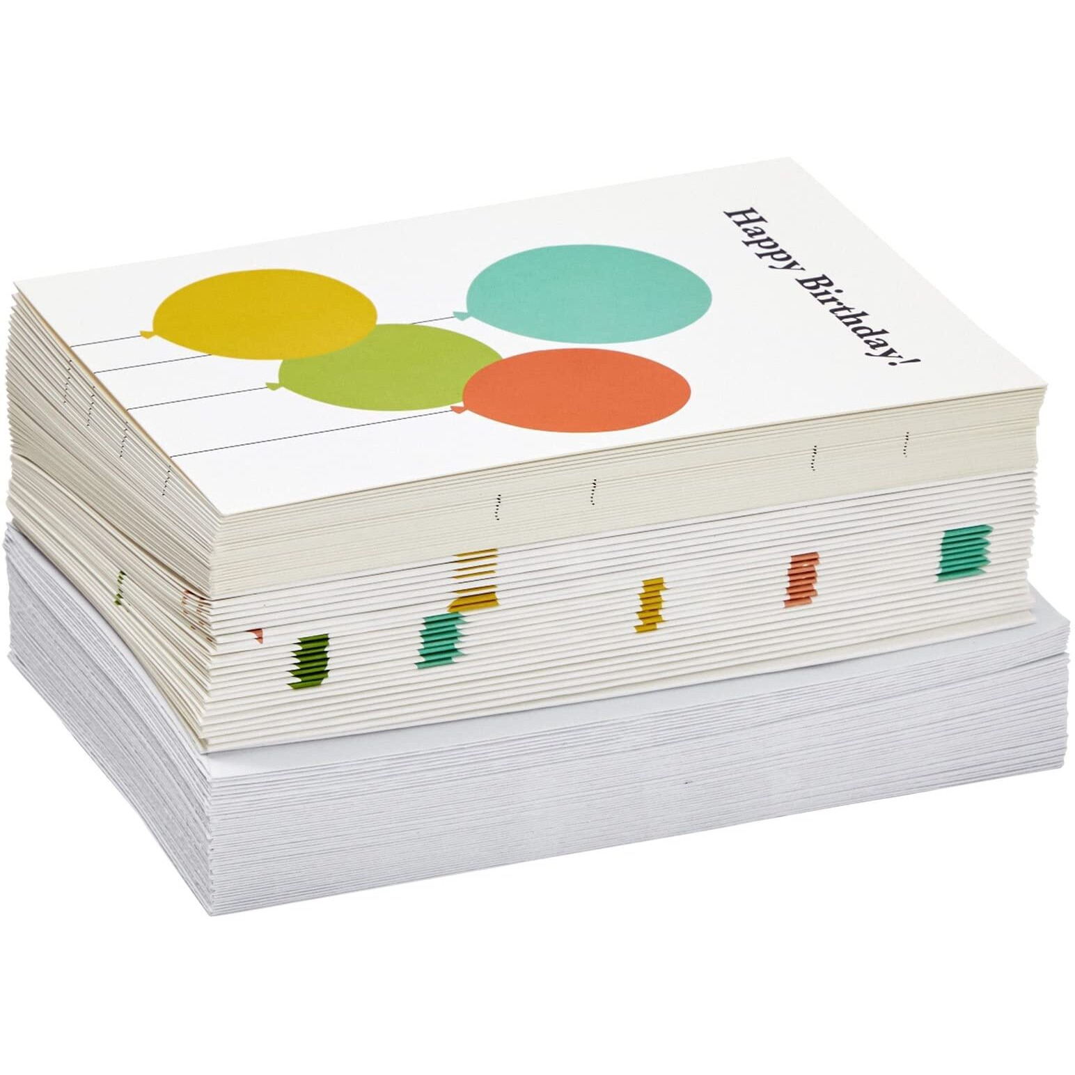 Juvale 48 Pack Happy Birthday Cards Bulk With Envelopes - Blank Inside - 6 Colorful Designs For Work, Men, Women, Kids, Family, Friends (4X6 In)