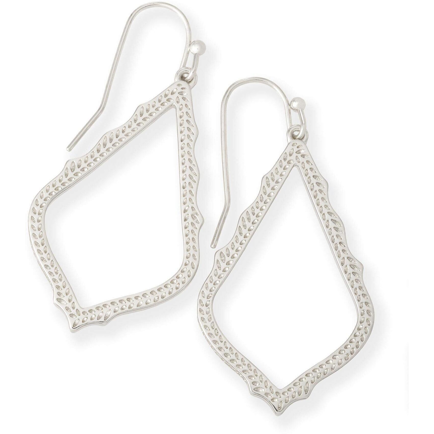 Kendra Scott Sophia Drop Earrings For Women, Dainty Fashion Jewelry, Rhodium-Plated