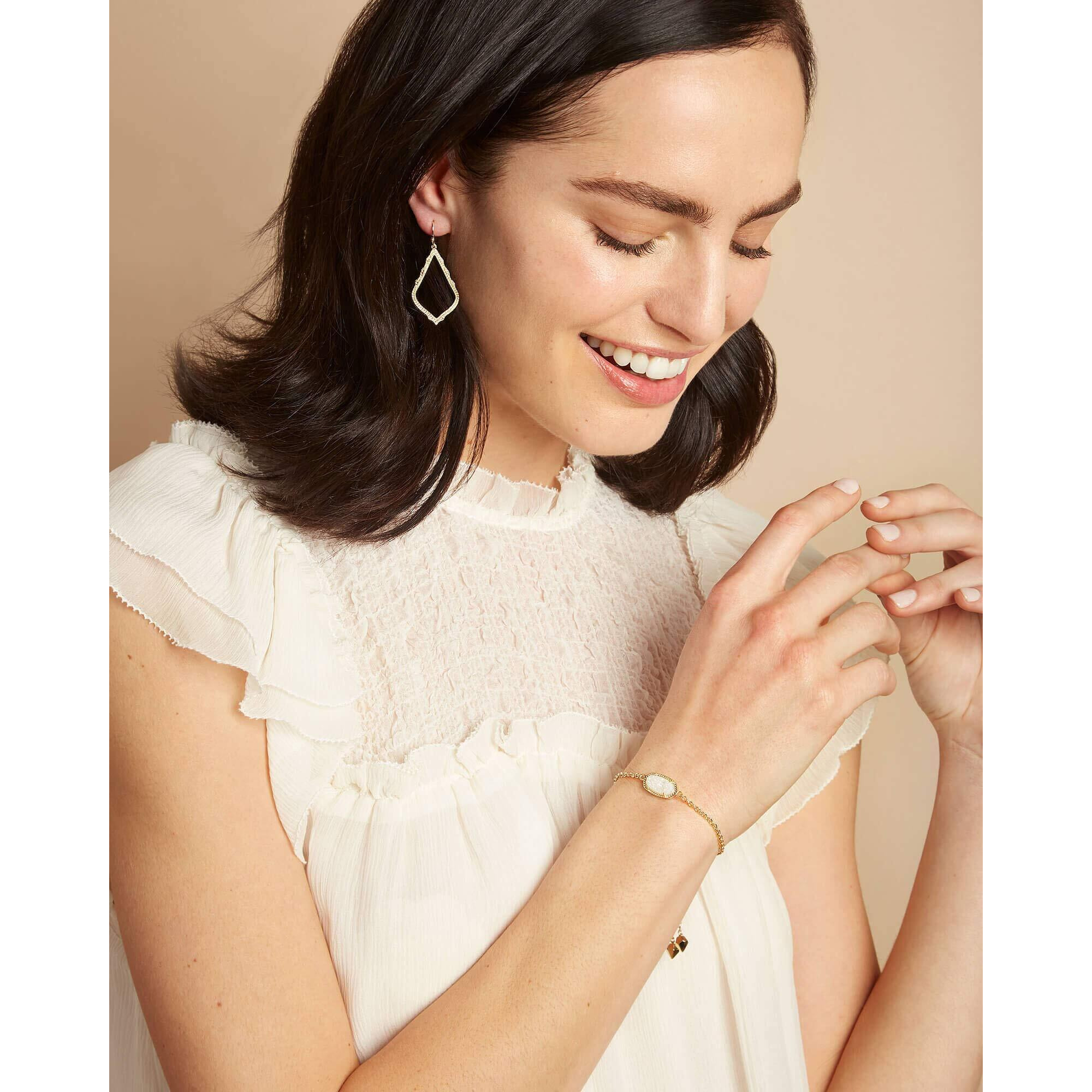 Kendra Scott Sophia Drop Earrings For Women, Dainty Fashion Jewelry, Rhodium-Plated