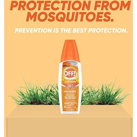Off Family Care Insect & Mosquito Repellent Spritz, Bug Spray Containing 7% Deet, Unscented Repellent With Aloe Vera Protects Against Mosquitoes, 9 Oz