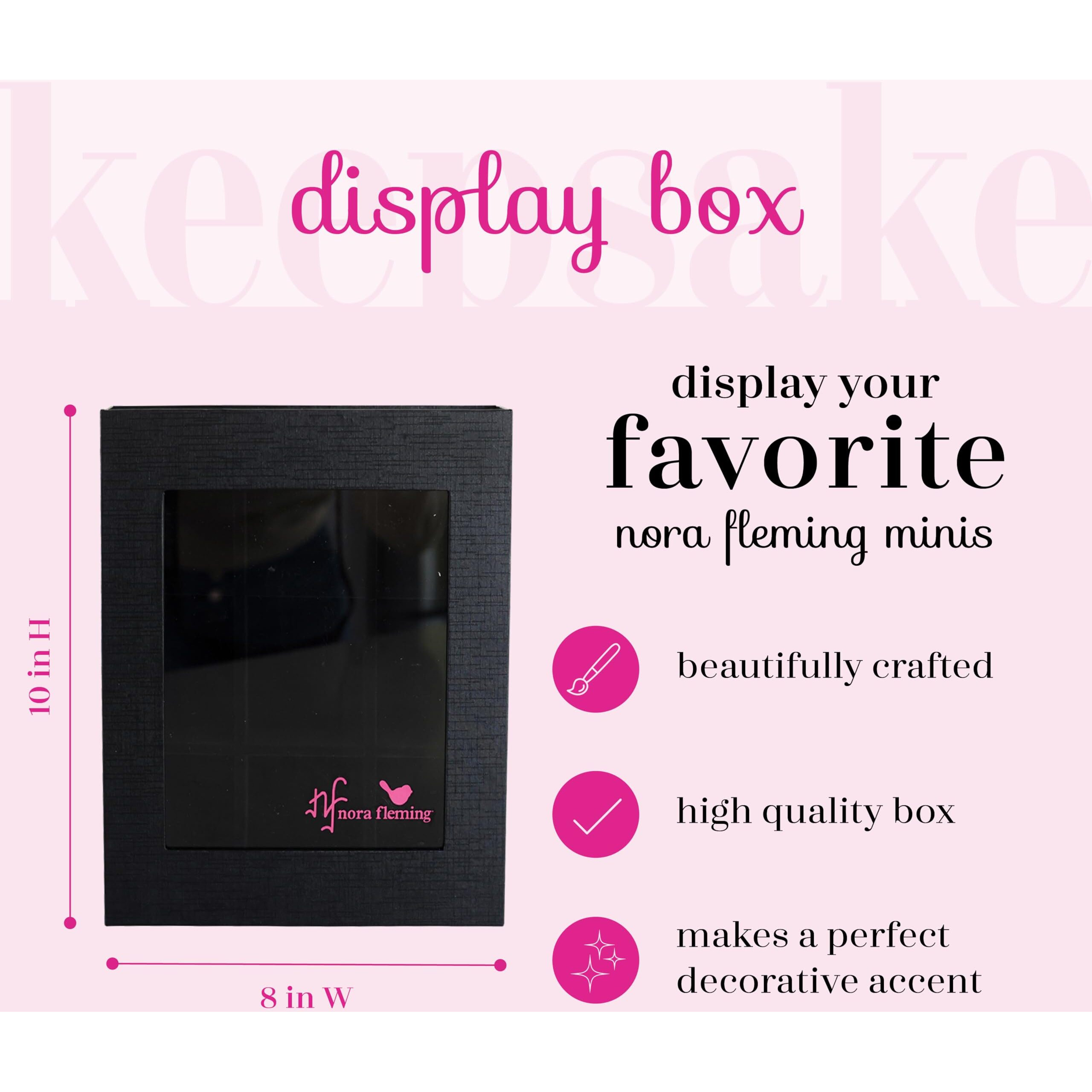Nora Fleming Display Case For Collectable Minis - Mini Organizer And Storage - Clear Acrylic Front And Durable Frame - Decorative Shadow Box With Sleek Closure - 8"" X 10"" X 3"" - M4