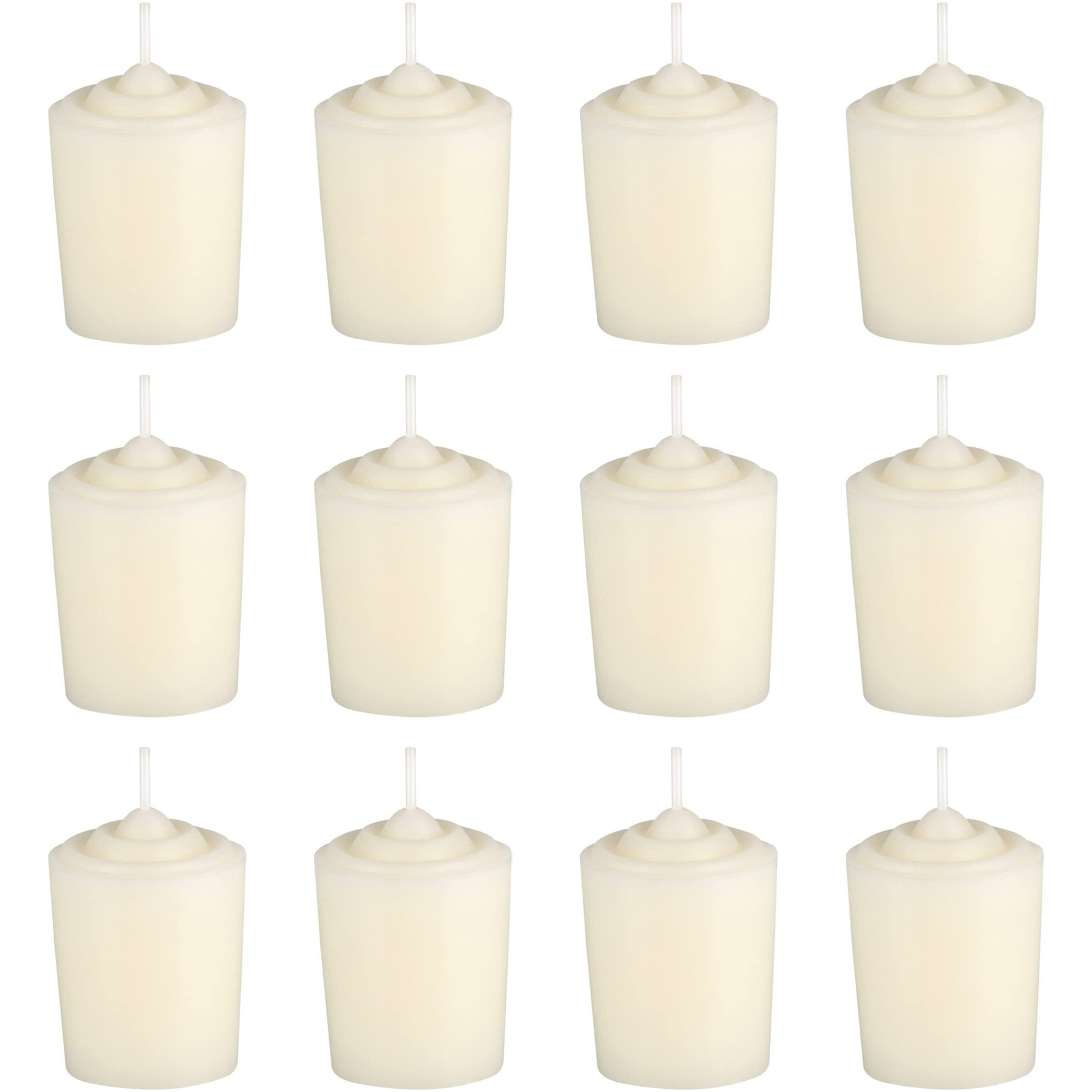 Ivory Unscented 15 Hours Votive Candles Pack Of 12