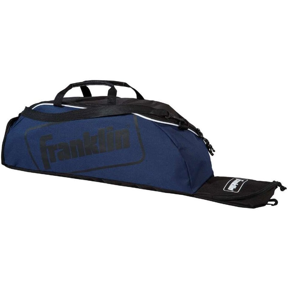 Franklin Sports Youth Baseball + Softball Bat Bag - Boys + Girls Tee Ball For Kids - Junior Bat + Equipment Bag - Navy Blue