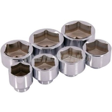 Vector Tools 7 Pc Oil Filter Cartridge Socket Set Metric 24 27 29 30 32 36 38Mm