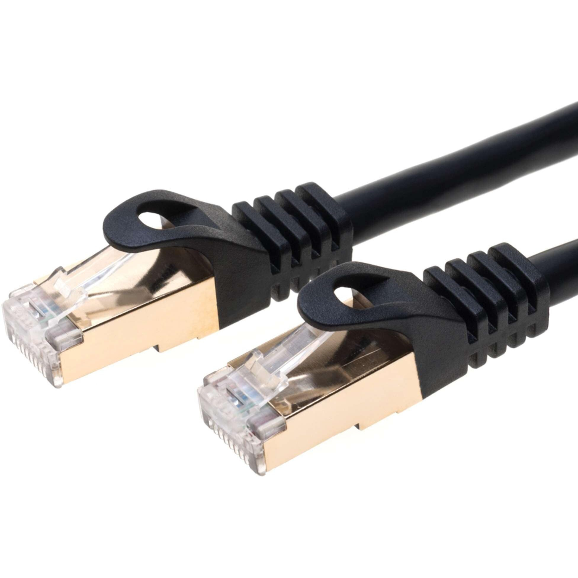 Cables Direct Online 10Ft S/Ftp Cat7 Copper Network Ethernet Patch Cable, Internet Wire, Compatible With Pc, Laptop, Modem, Router, Tvs, Printer Cord, Consoles For Home And Office (10Ft, Black)