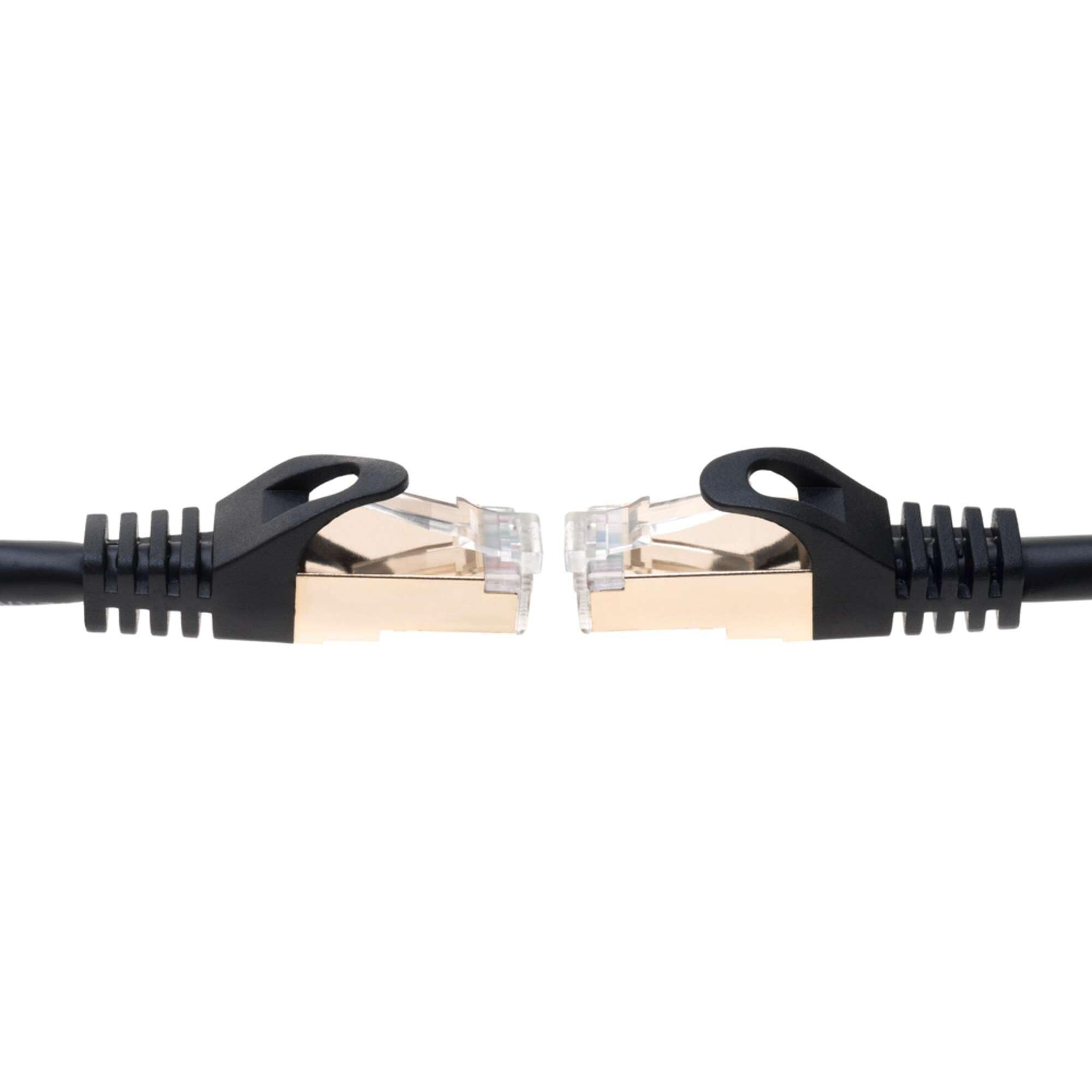 Cables Direct Online 10Ft S/Ftp Cat7 Copper Network Ethernet Patch Cable, Internet Wire, Compatible With Pc, Laptop, Modem, Router, Tvs, Printer Cord, Consoles For Home And Office (10Ft, Black)